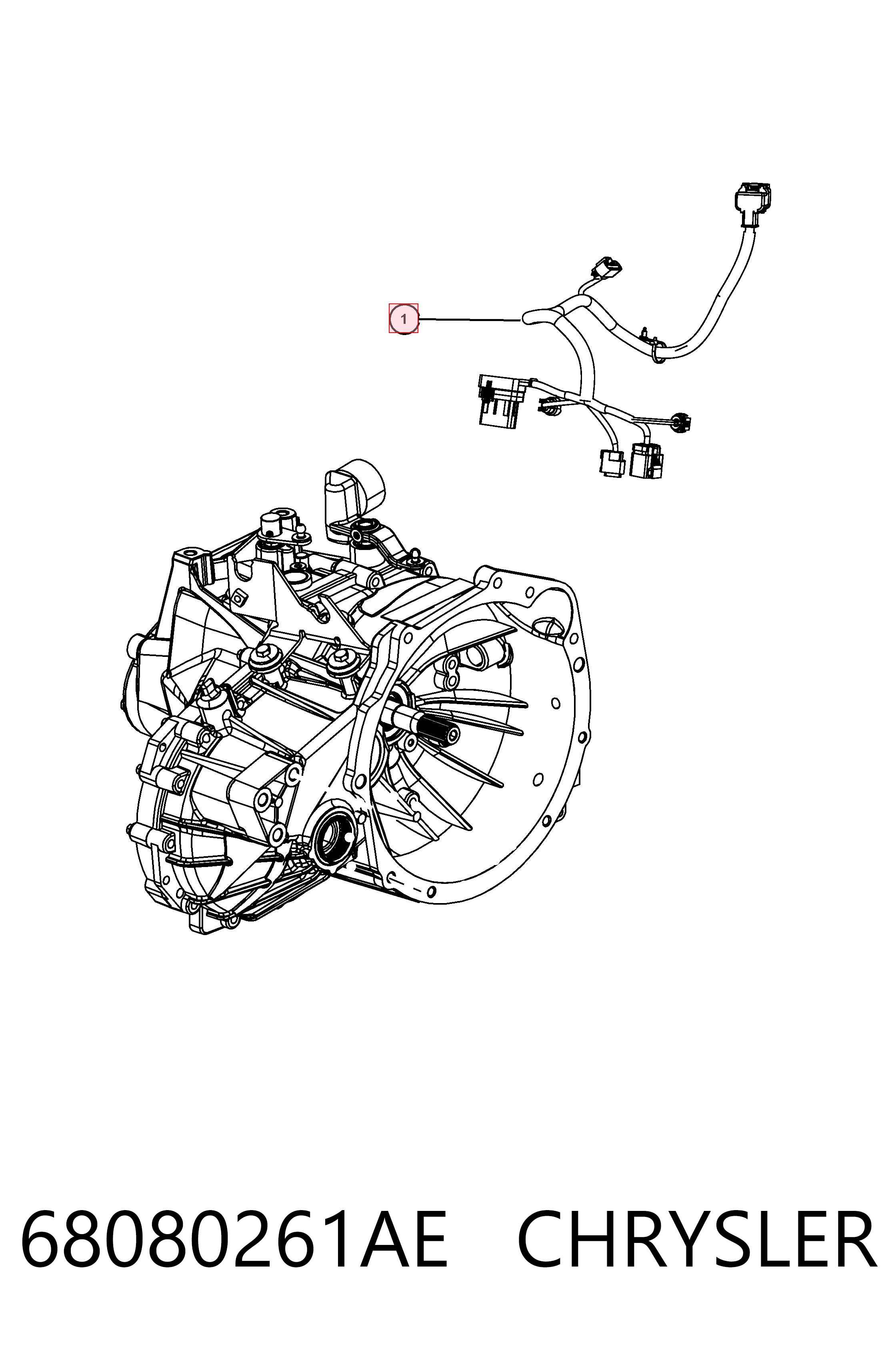 Жгут проводов АКПП K68080261AF Fiat/Alfa/Lancia