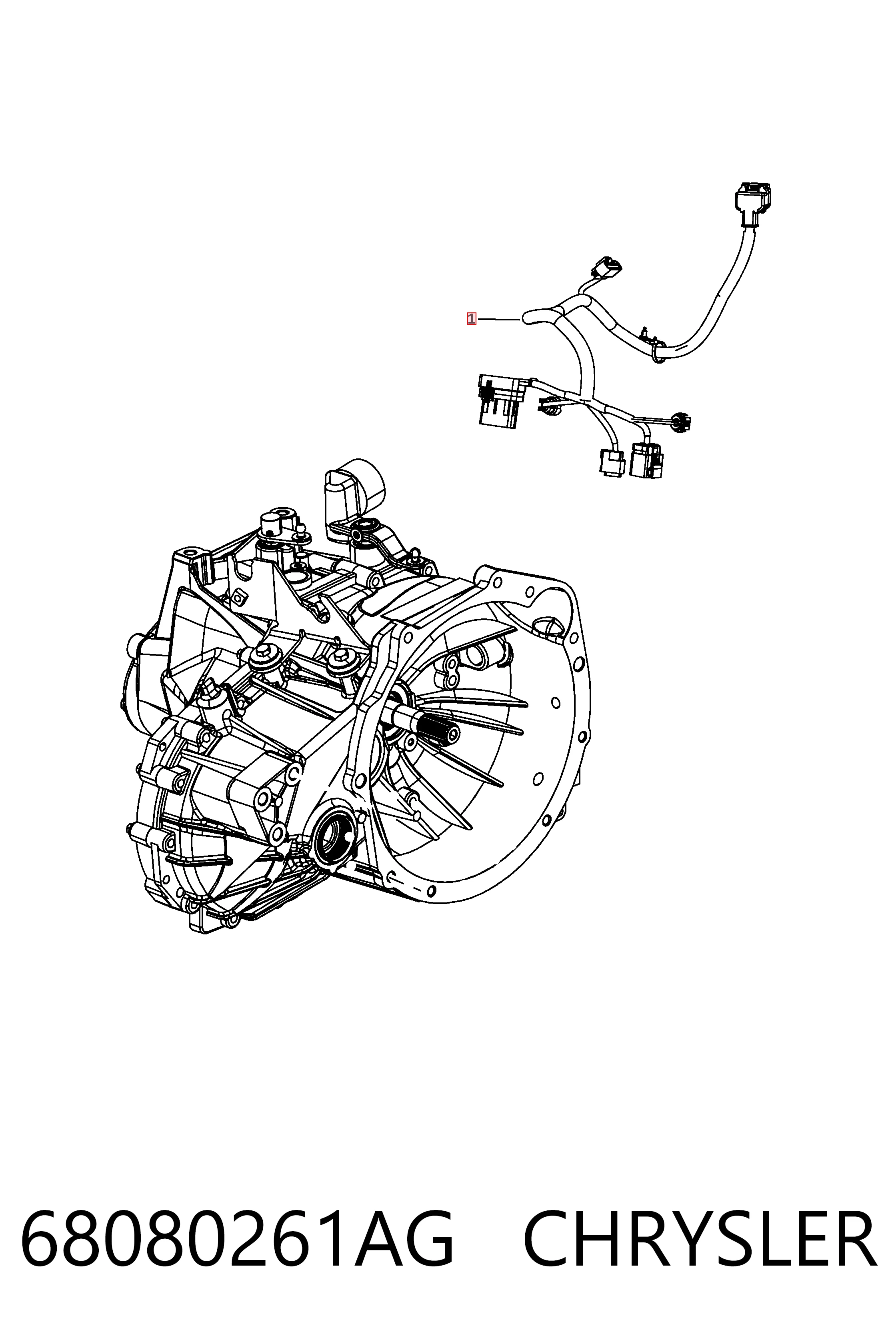 K68080261AF Fiat/Alfa/Lancia Жгут проводов АКПП
