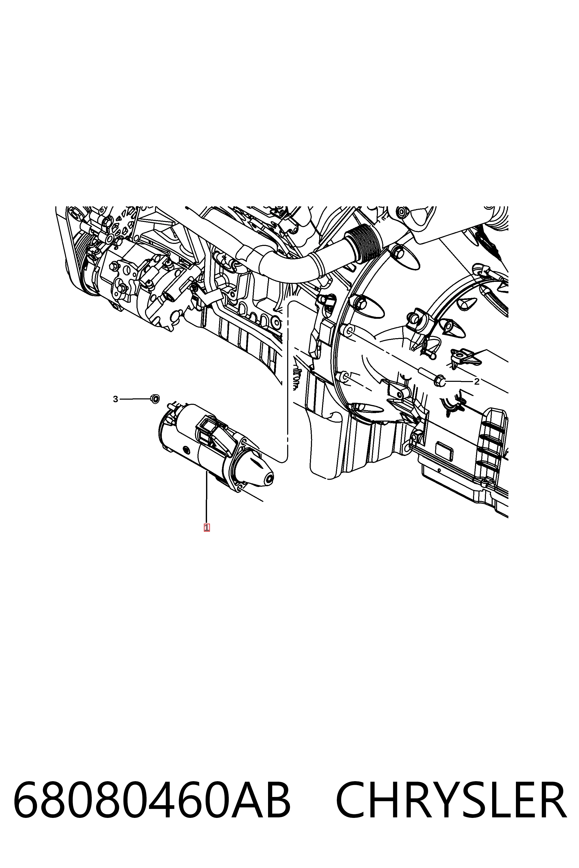 Стартер CHRYSLER 68080460AB