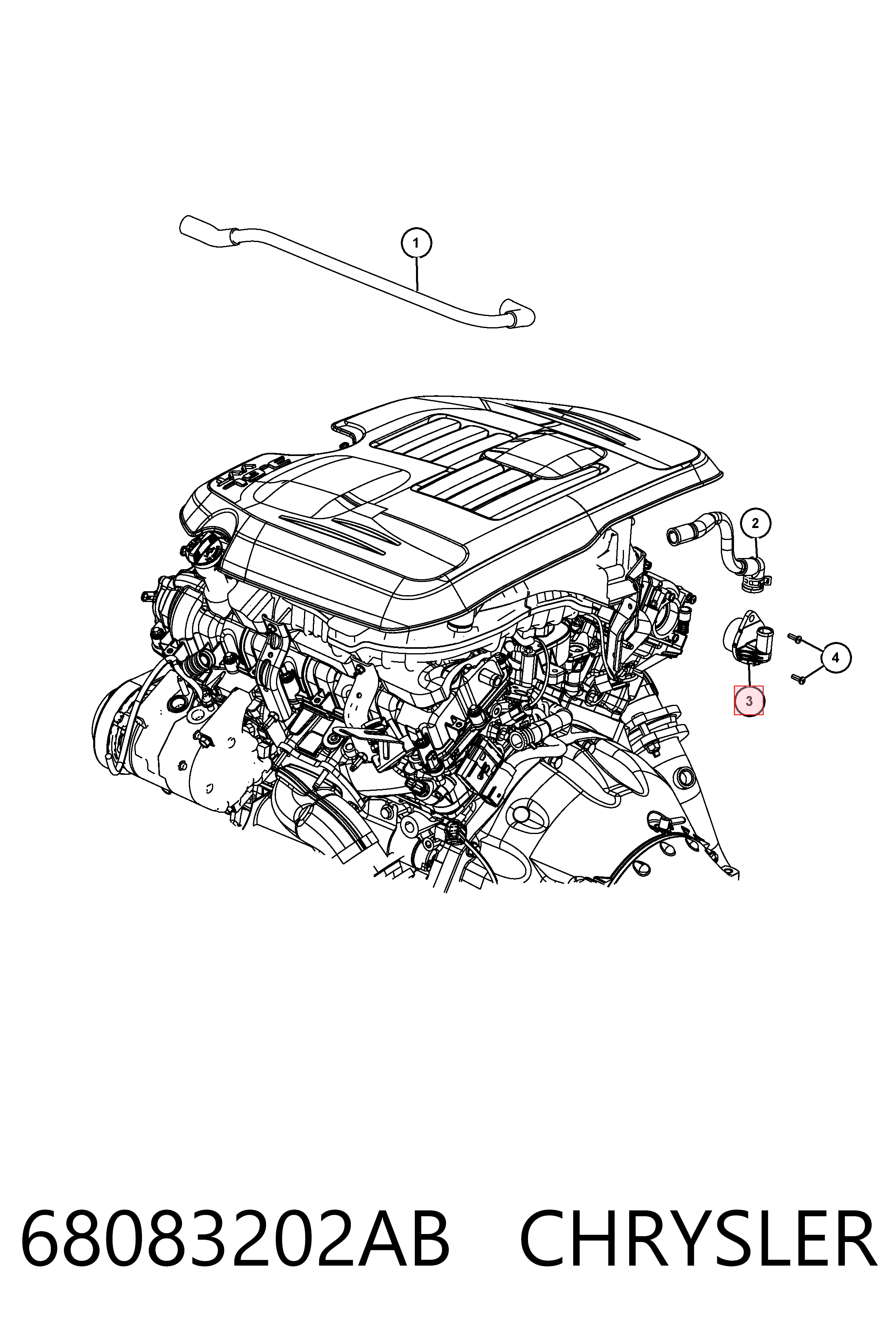 68083202AB Chrysler Клапан PCV вентиляции картера