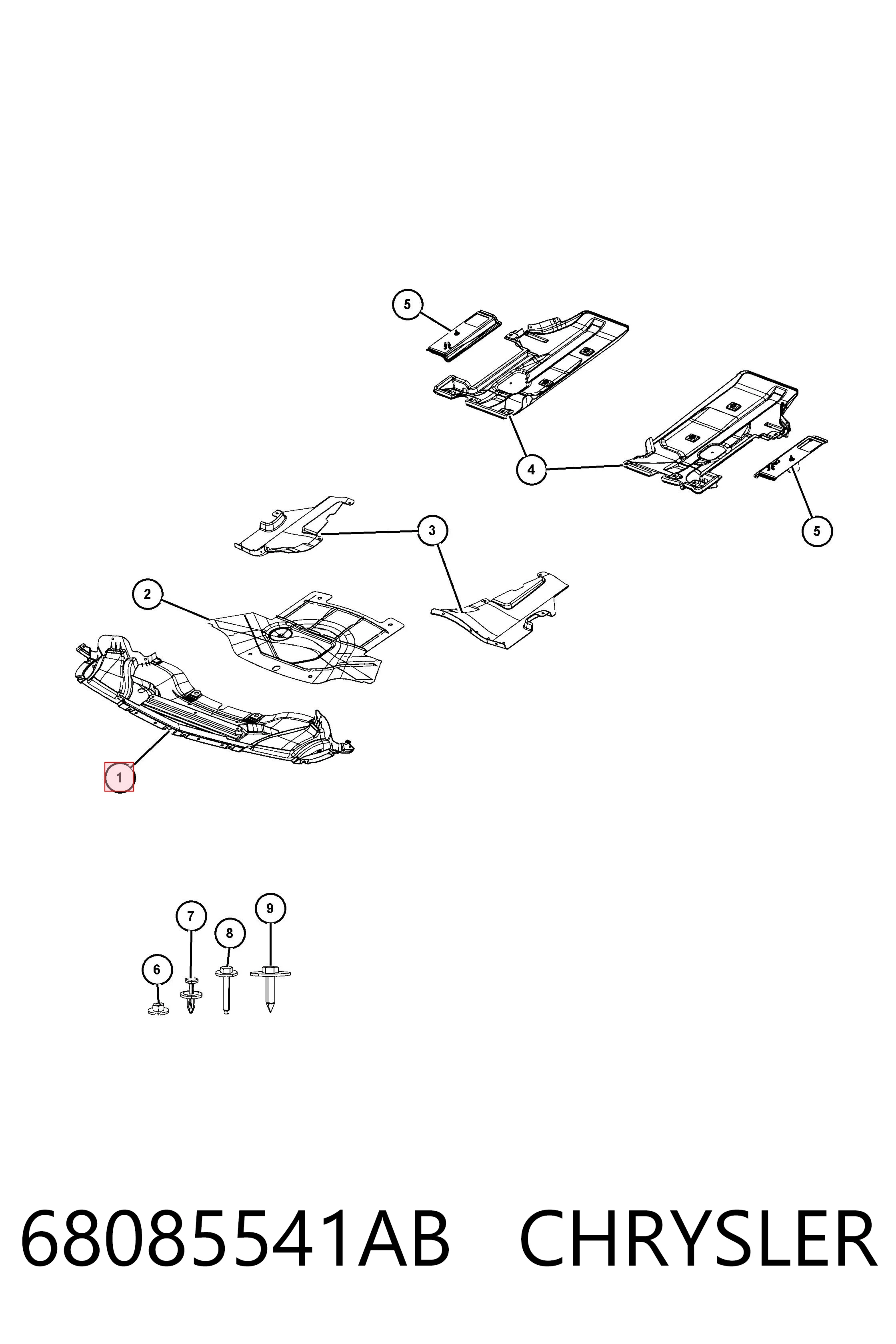 68085541AB Chrysler Аэродинамические обвесы
