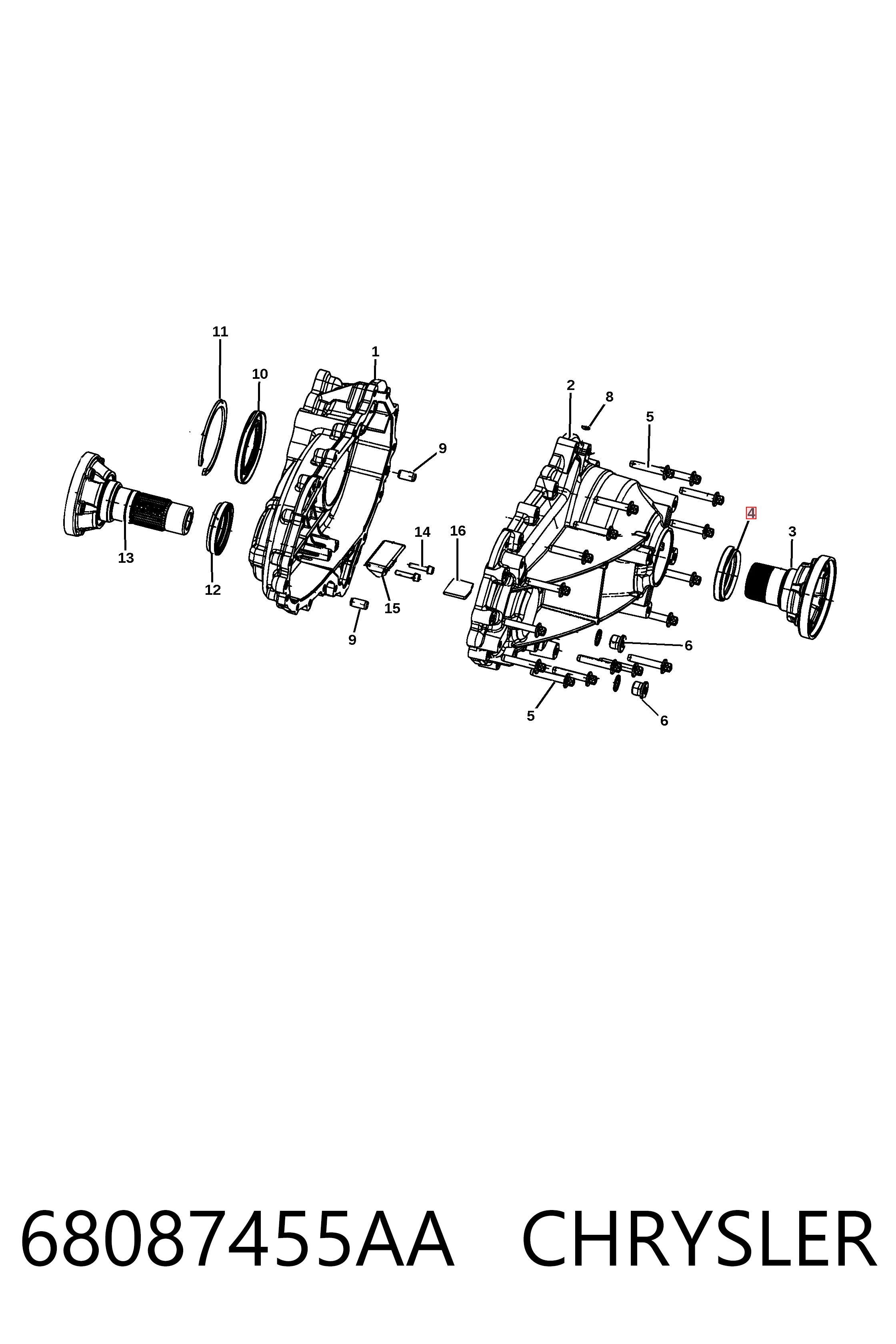Купить K68087455AA Fiat/Alfa/Lancia Сальник раздаточной коробки задний выходной