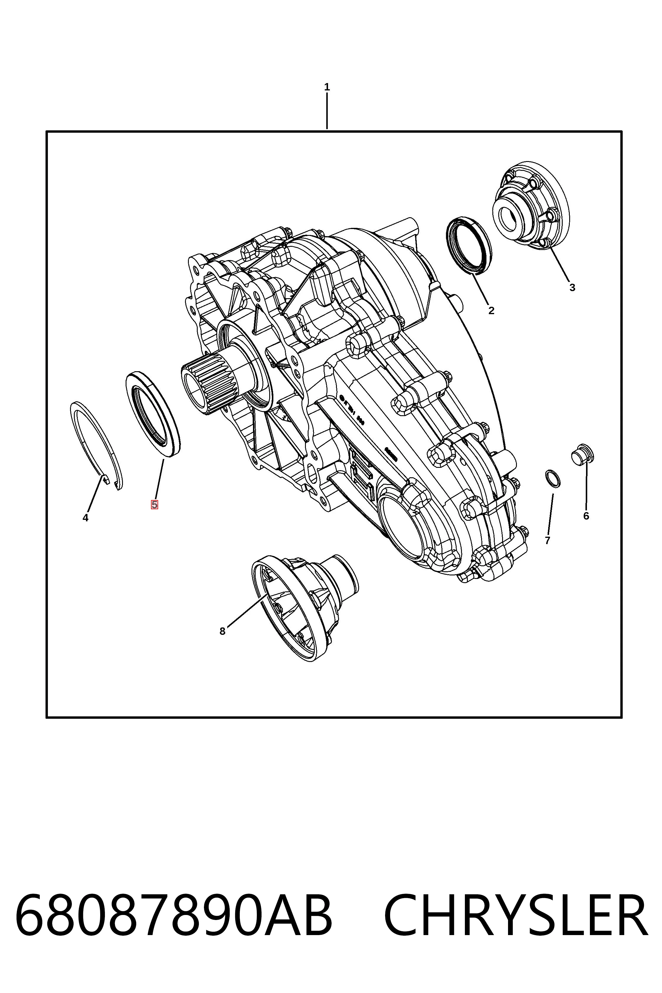 Купить K68087890AA Fiat/Alfa/Lancia Сальник раздаточной коробки, первичного вала