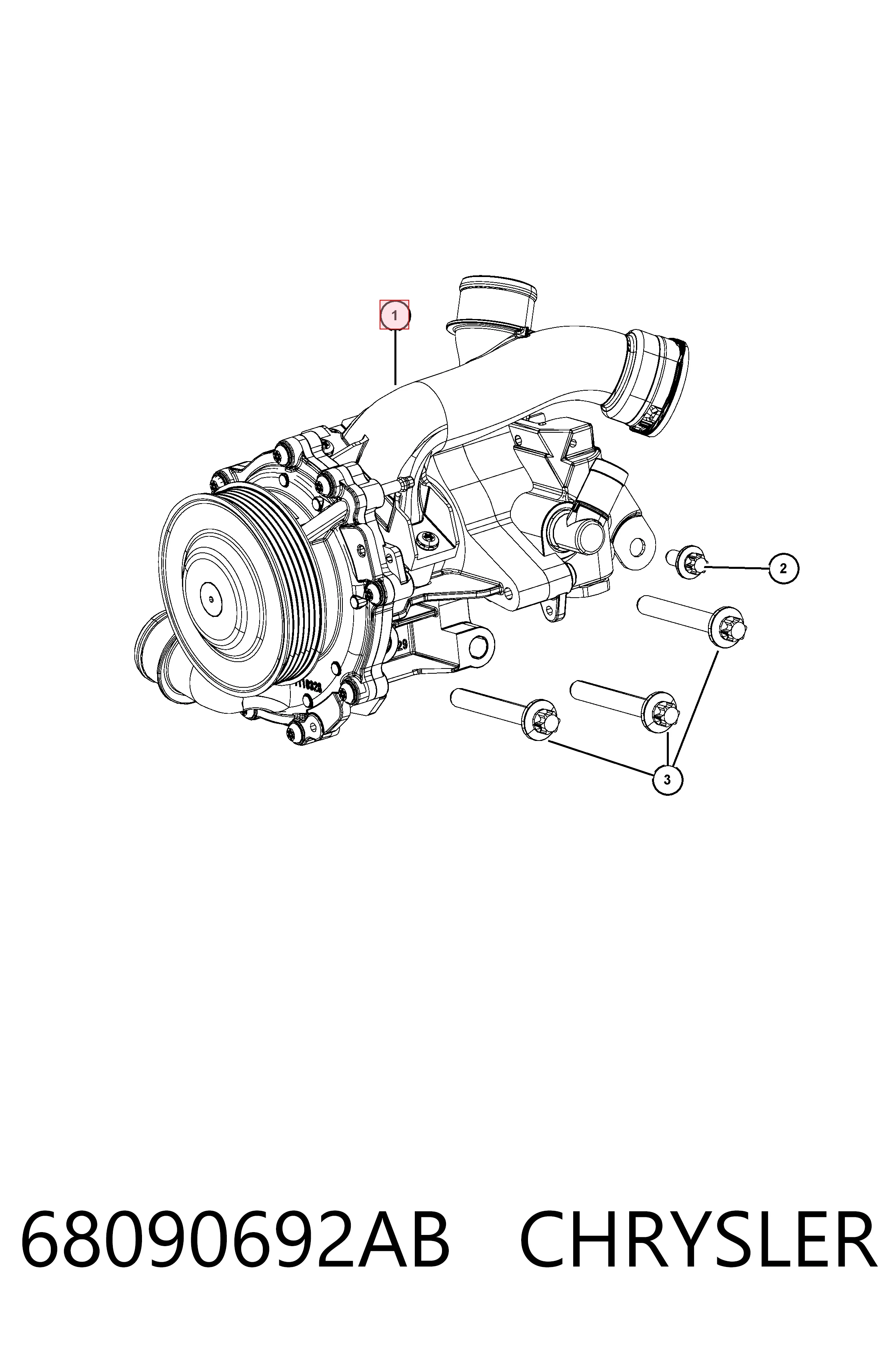 K68090692AA Fiat/Alfa/Lancia Насос водяной