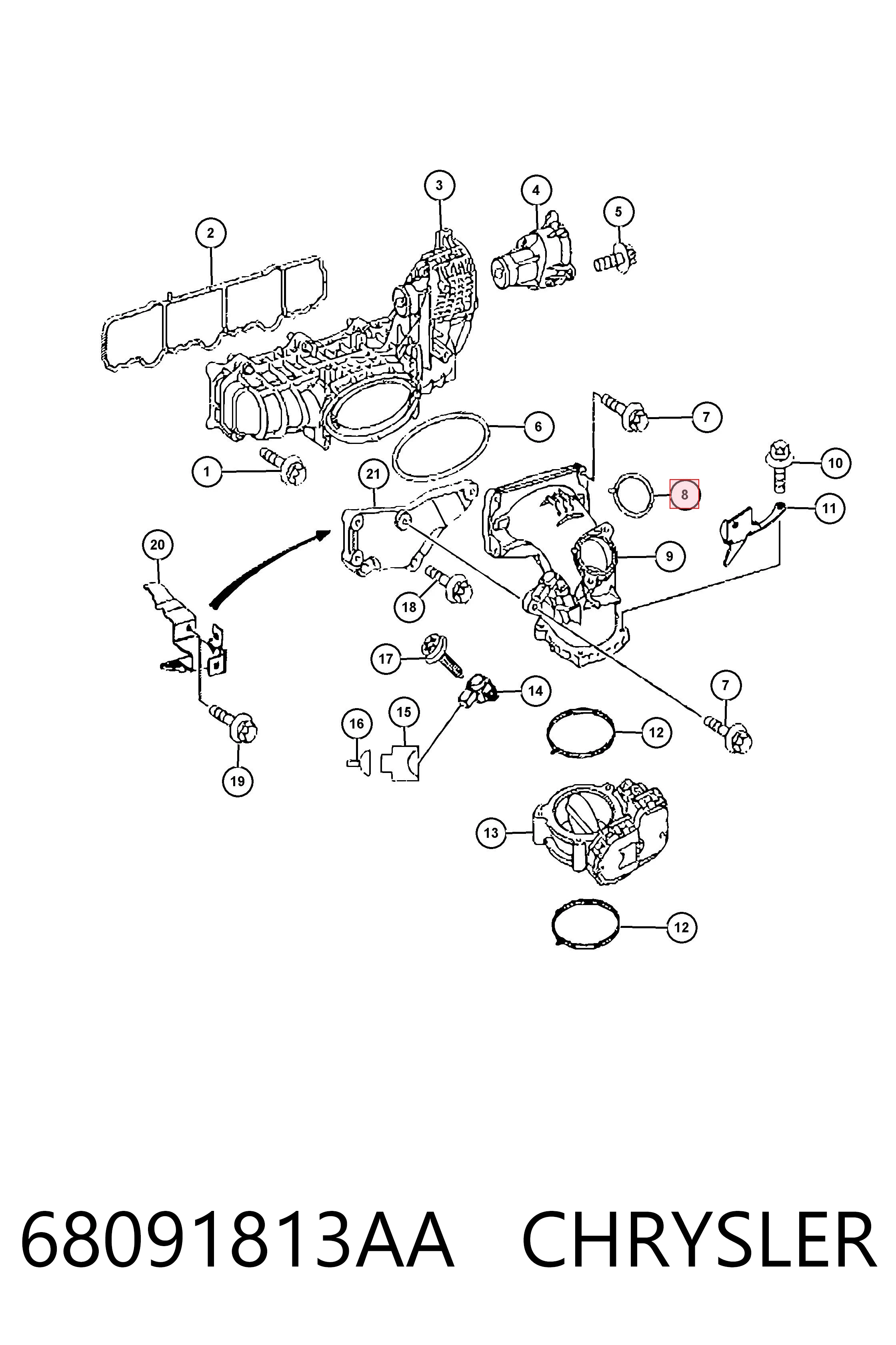 Прокладка всасывающего коллектора Autotechteile 0933 цена, от 5.24 USD