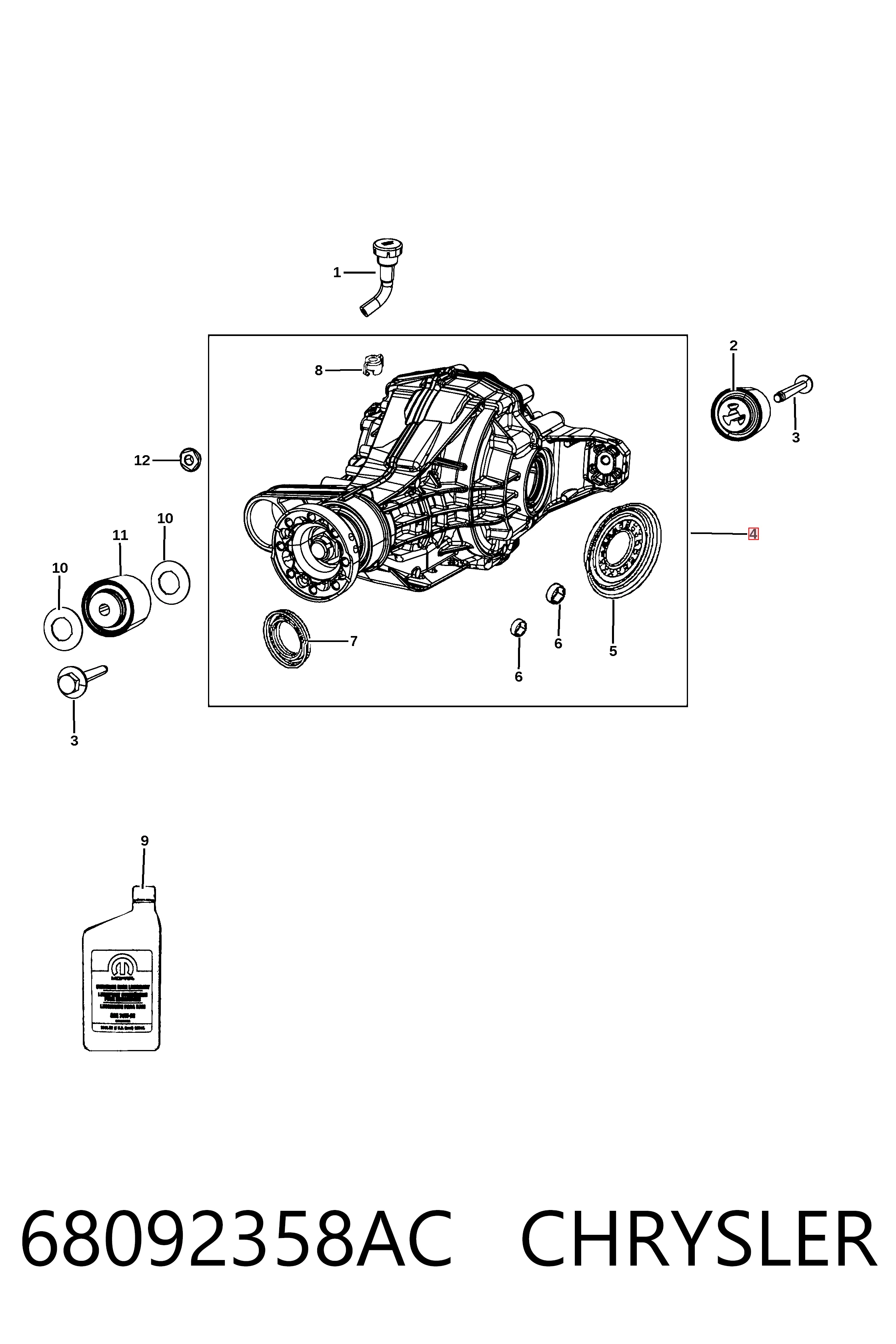 K68378940AB Fiat/Alfa/Lancia Редуктор моста заднего
