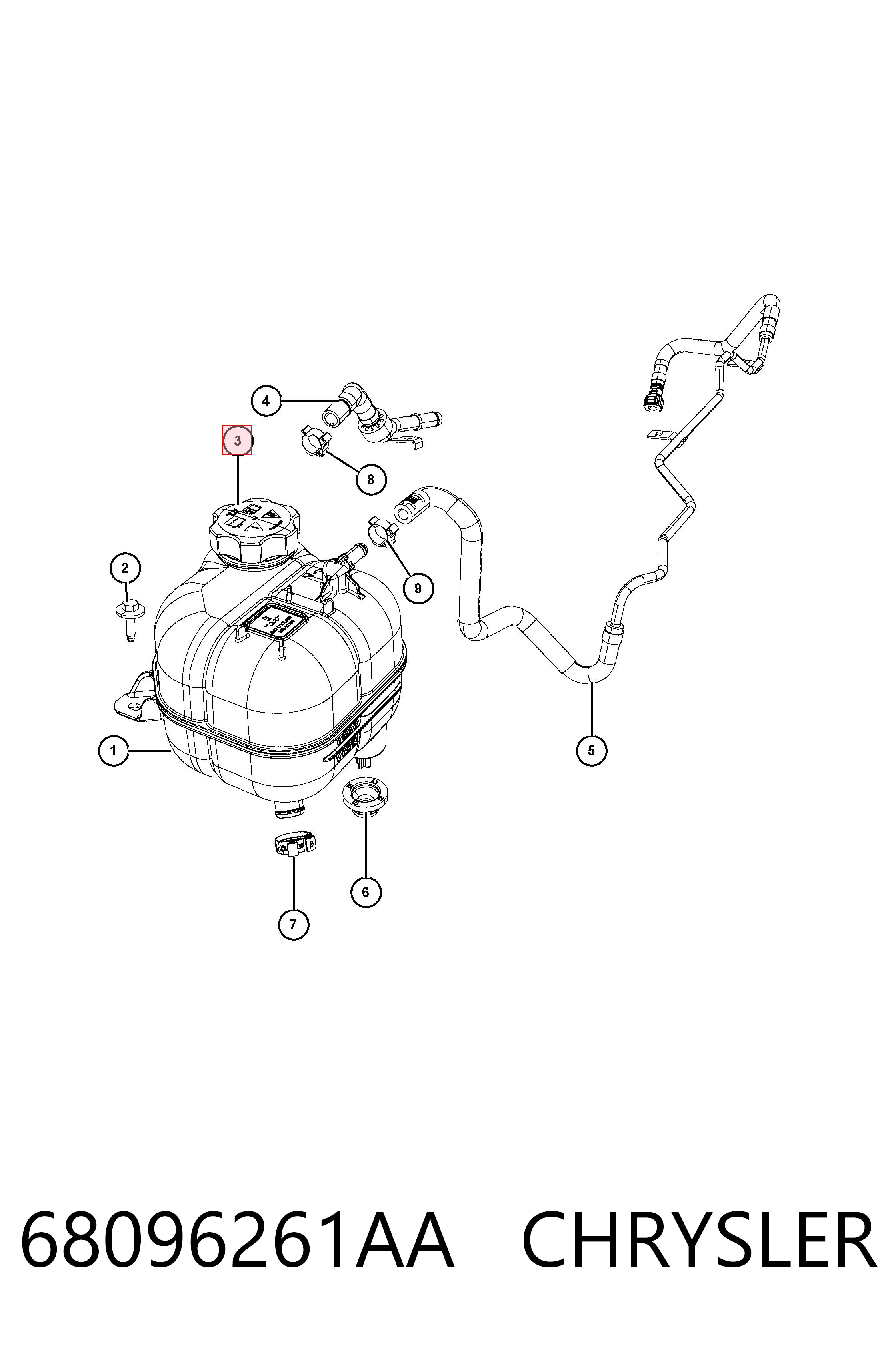 68096261AA Chrysler Крышка бачка