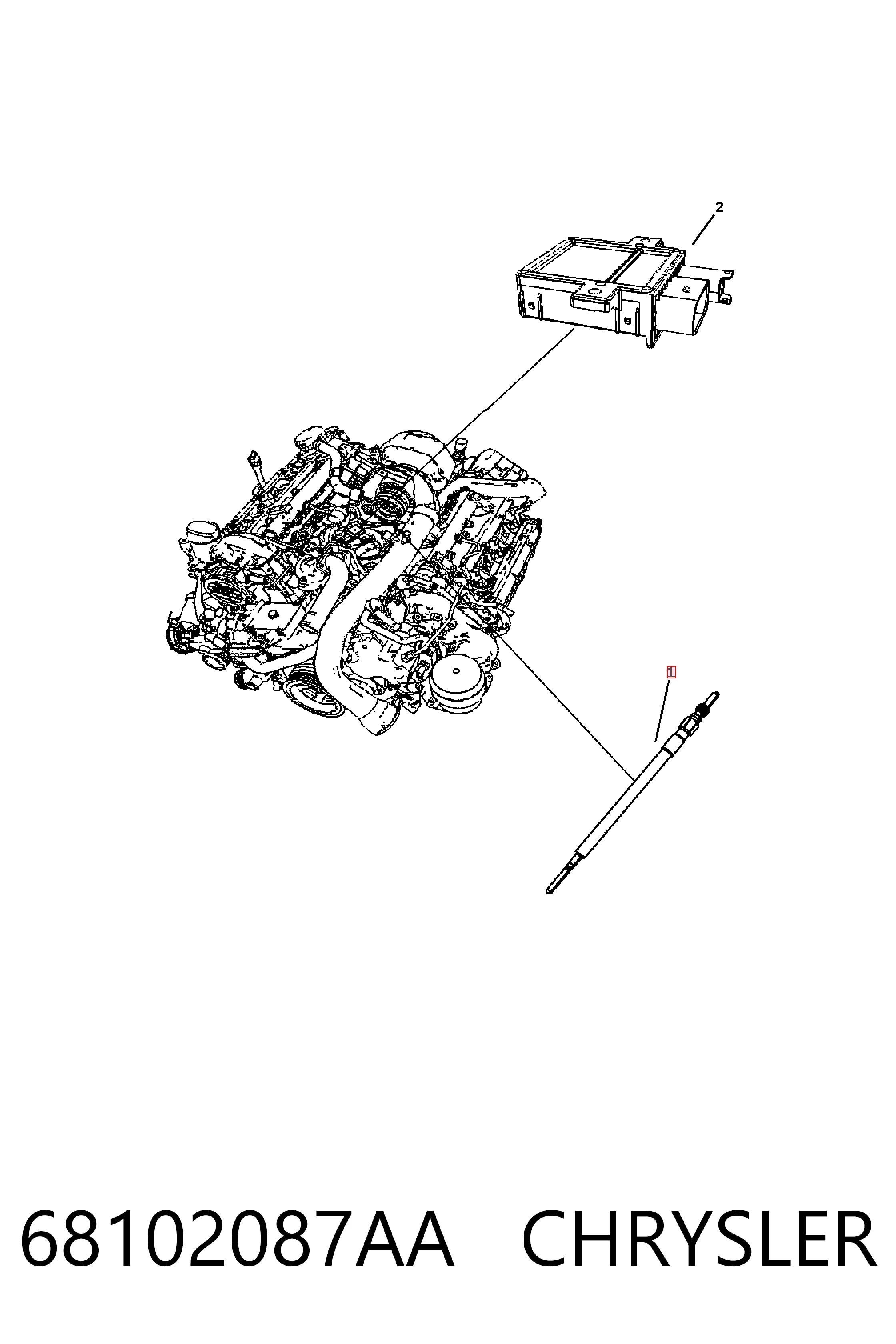 68102087AA Chrysler Свечи накаливания