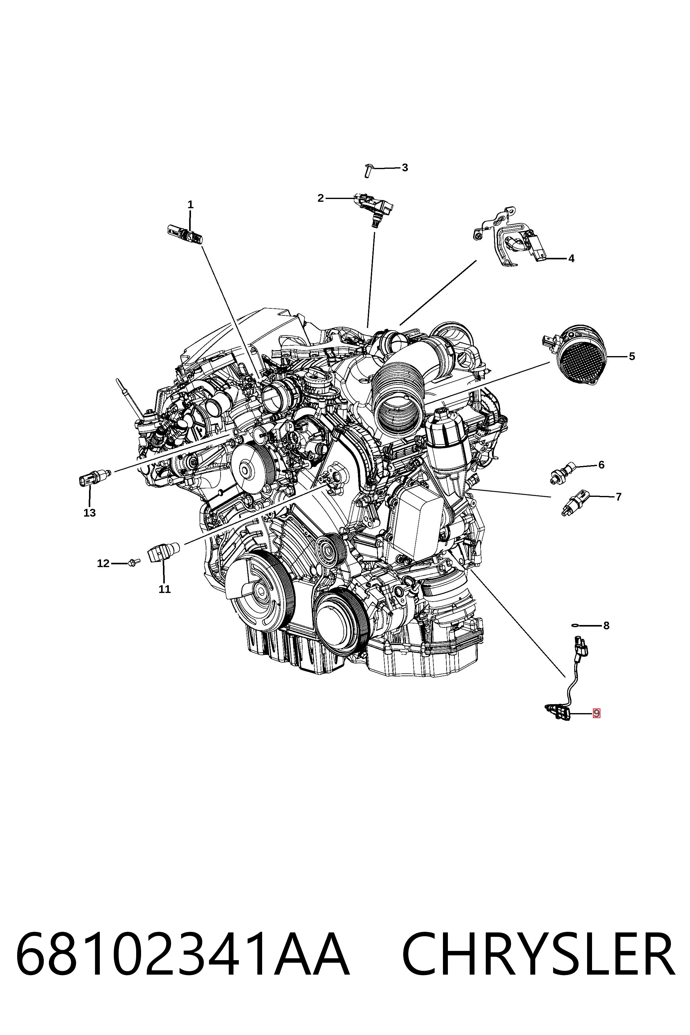 K68490180AA Fiat/Alfa/Lancia ДПКВ