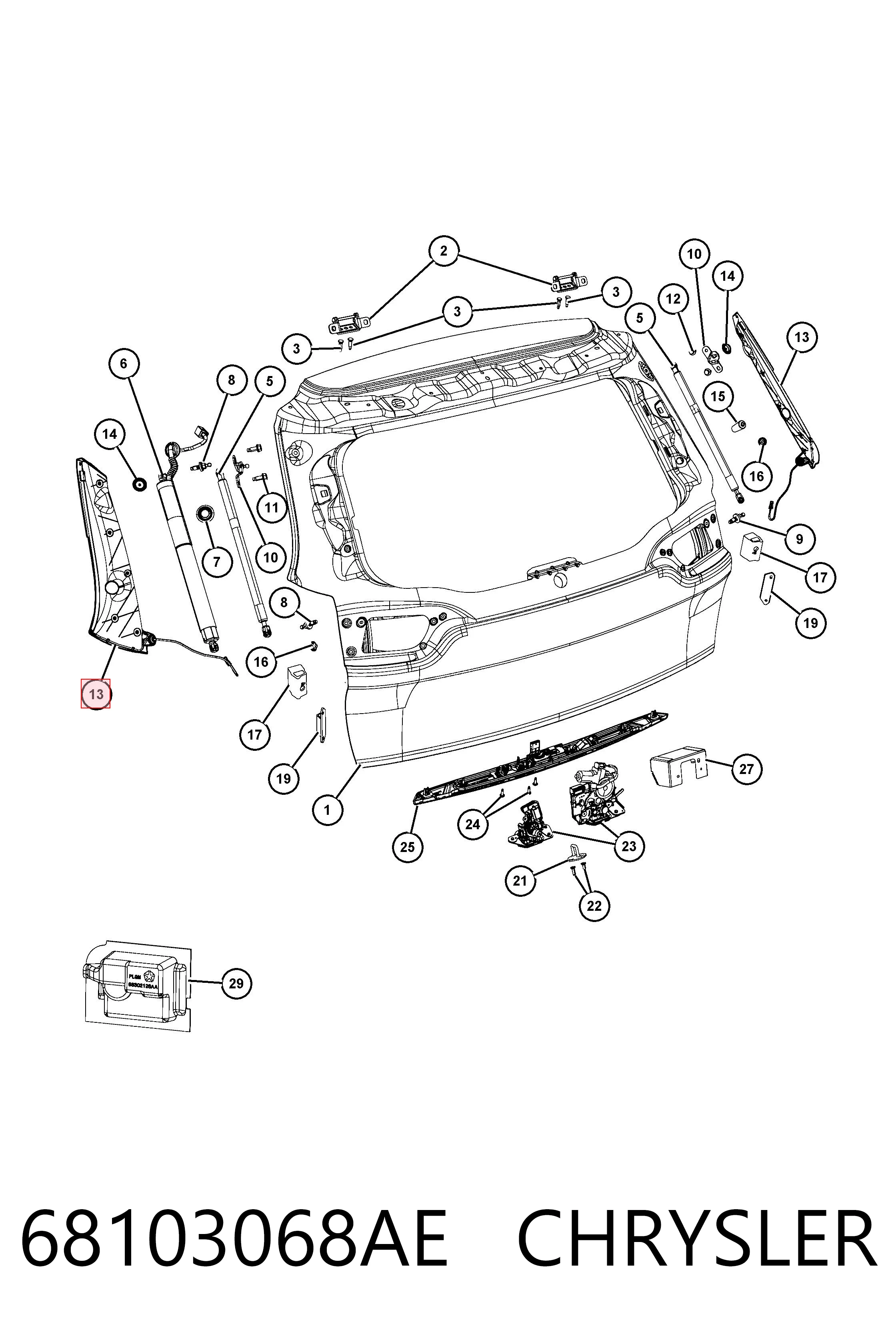  Fiat/Alfa/Lancia K68103068AE цена, от 21.19 USD