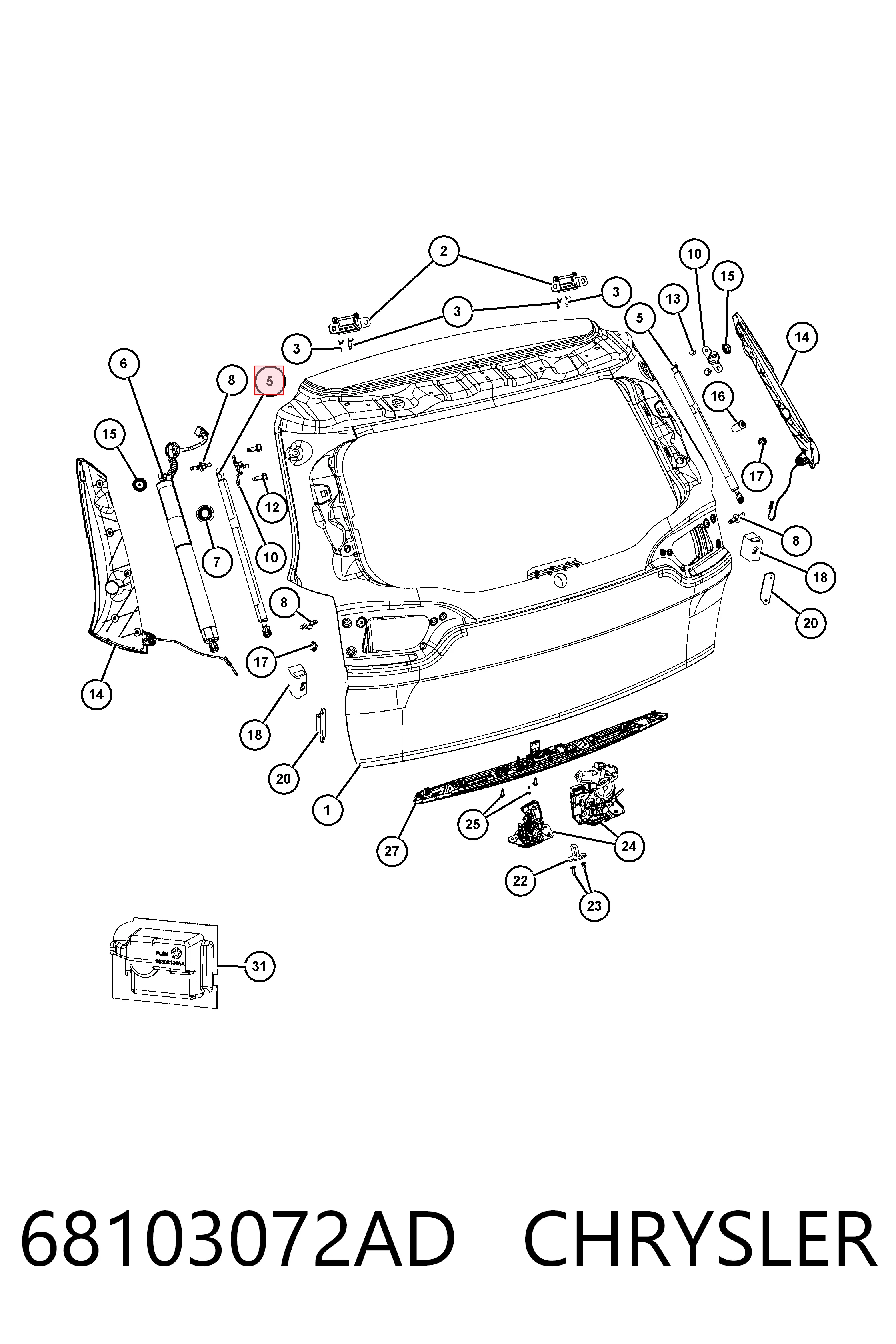 Купить 52SKV836 SKV Амортизатор двери багажника