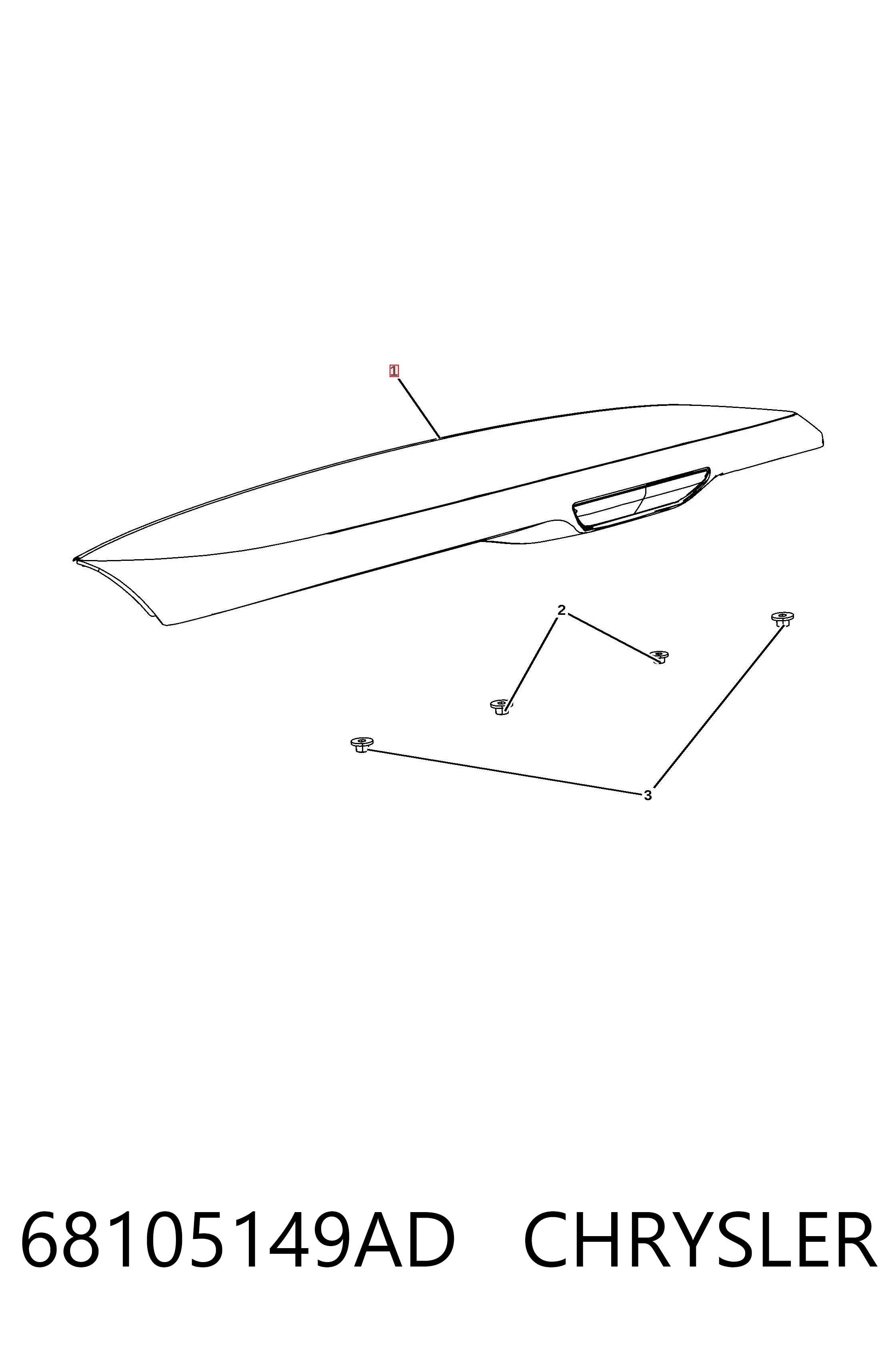 68105149AD Chrysler Крыло на багажник