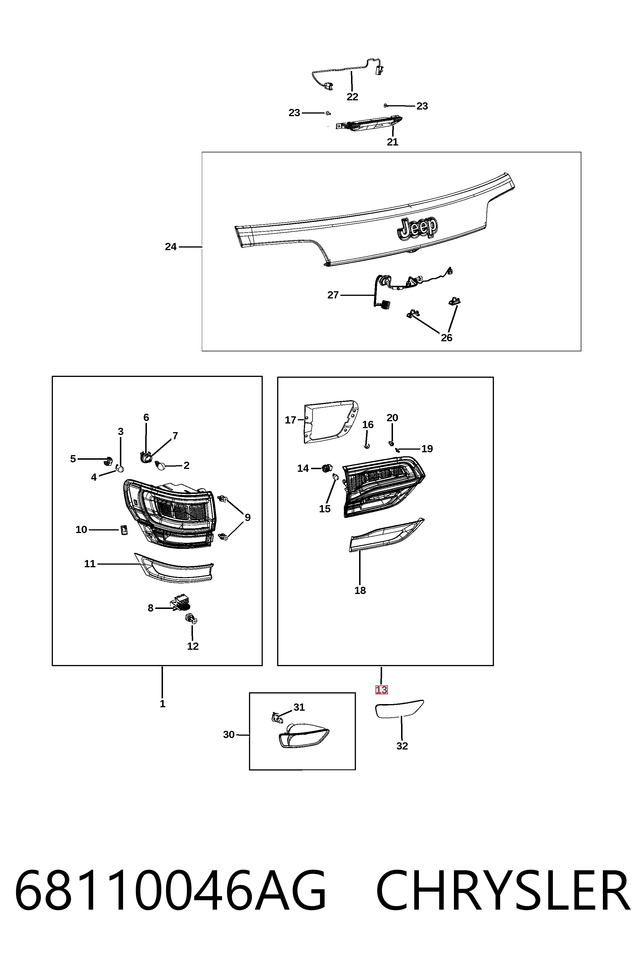 Купить K68110046AD Fiat/Alfa/Lancia Стоп задний