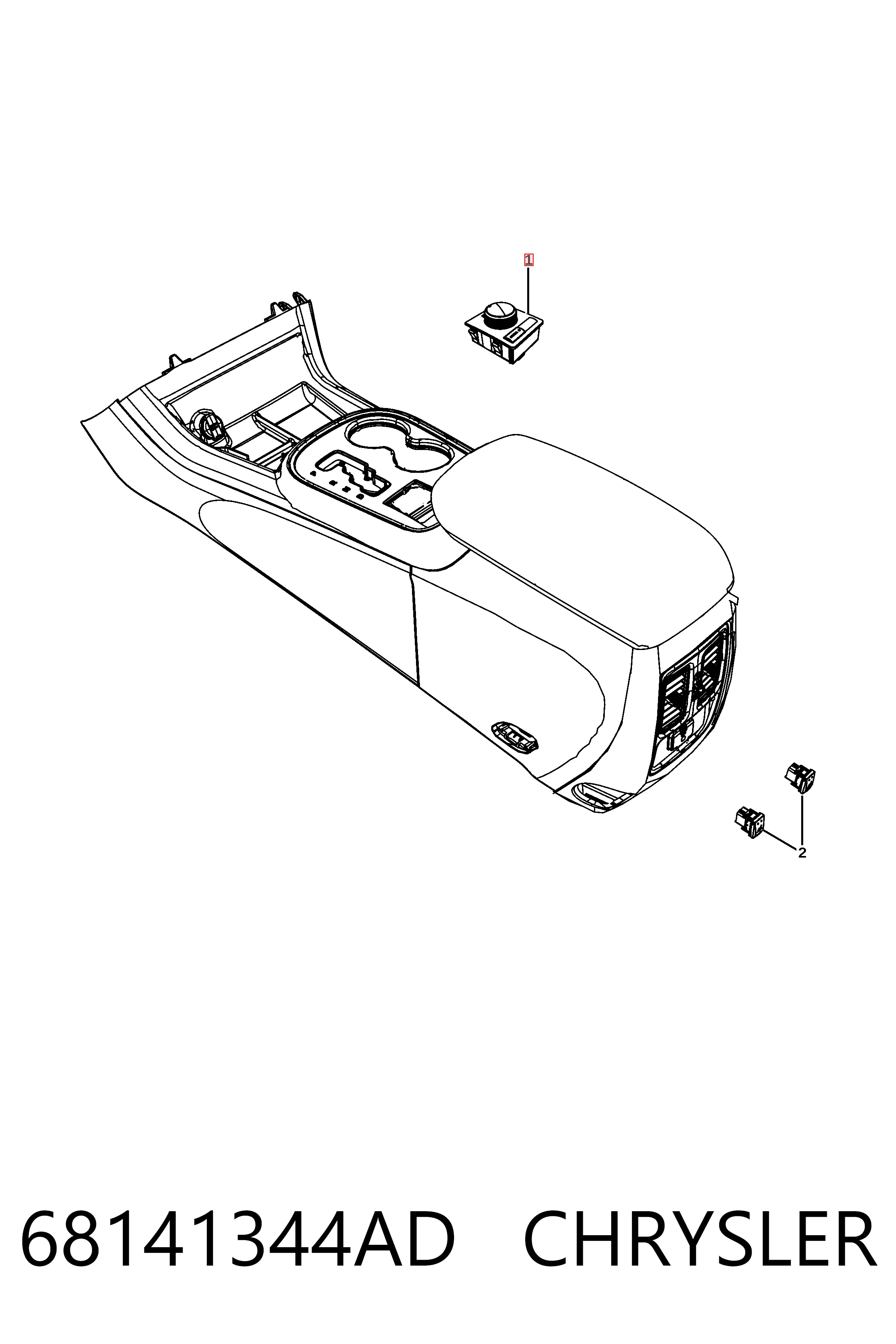 Переключатель режимов КПП K68258737AA Fiat/Alfa/Lancia