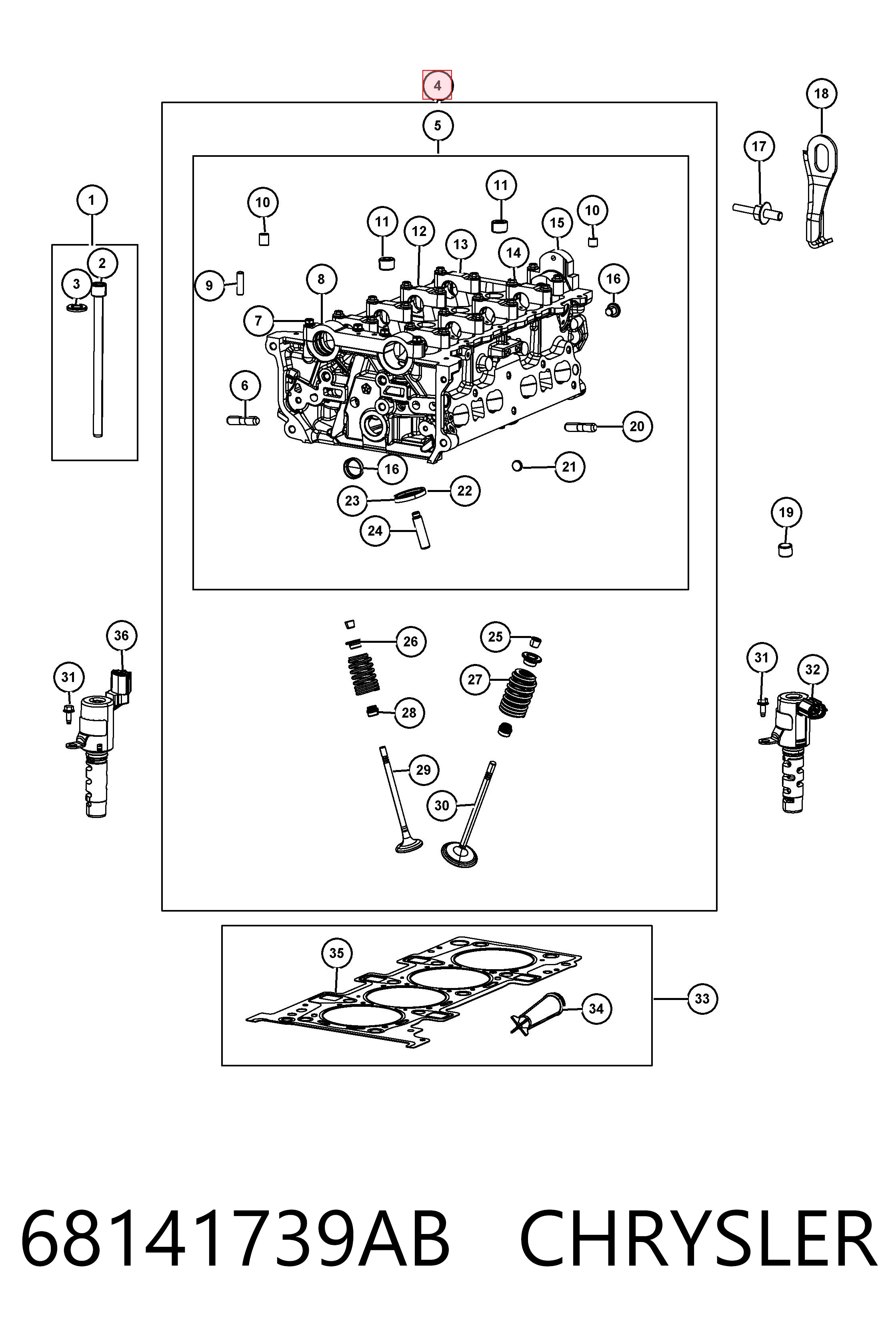 K68004168AI Fiat/Alfa/Lancia Головка блока цилиндров