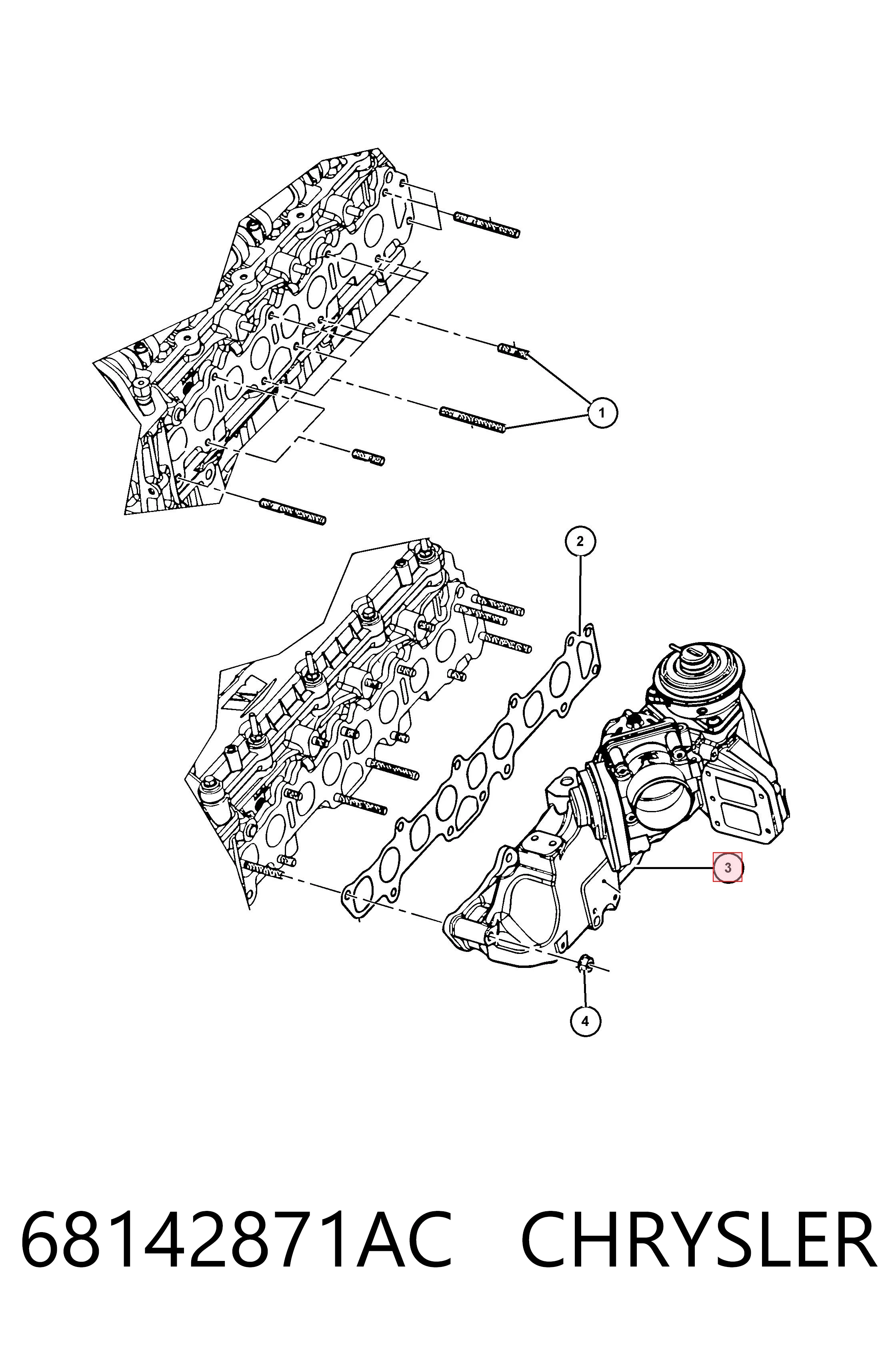 68142871AC Chrysler Коллектор впускной