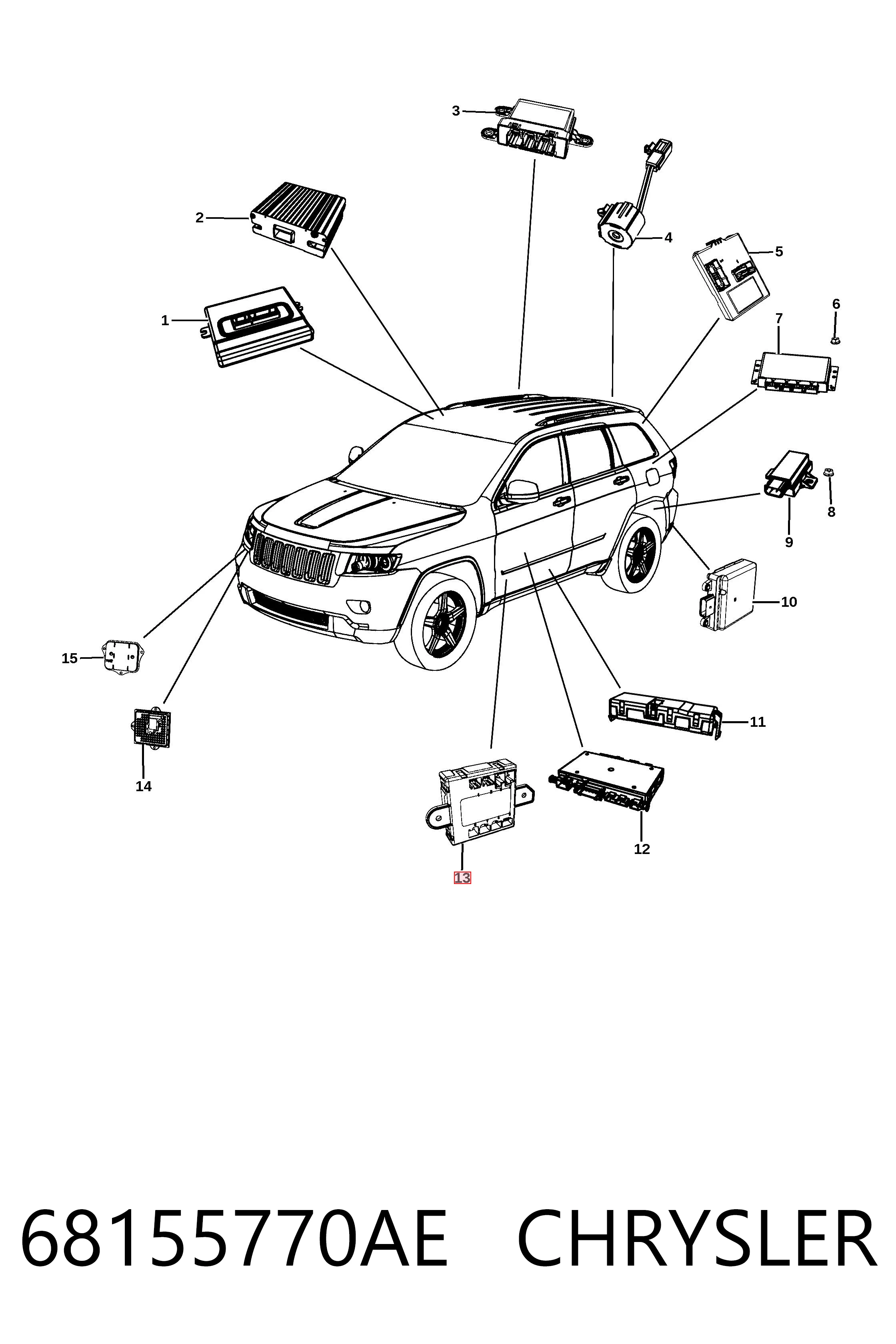Блок комфорта передней двери Fiat/Alfa/Lancia K68225100AC цена, от 12.71 USD