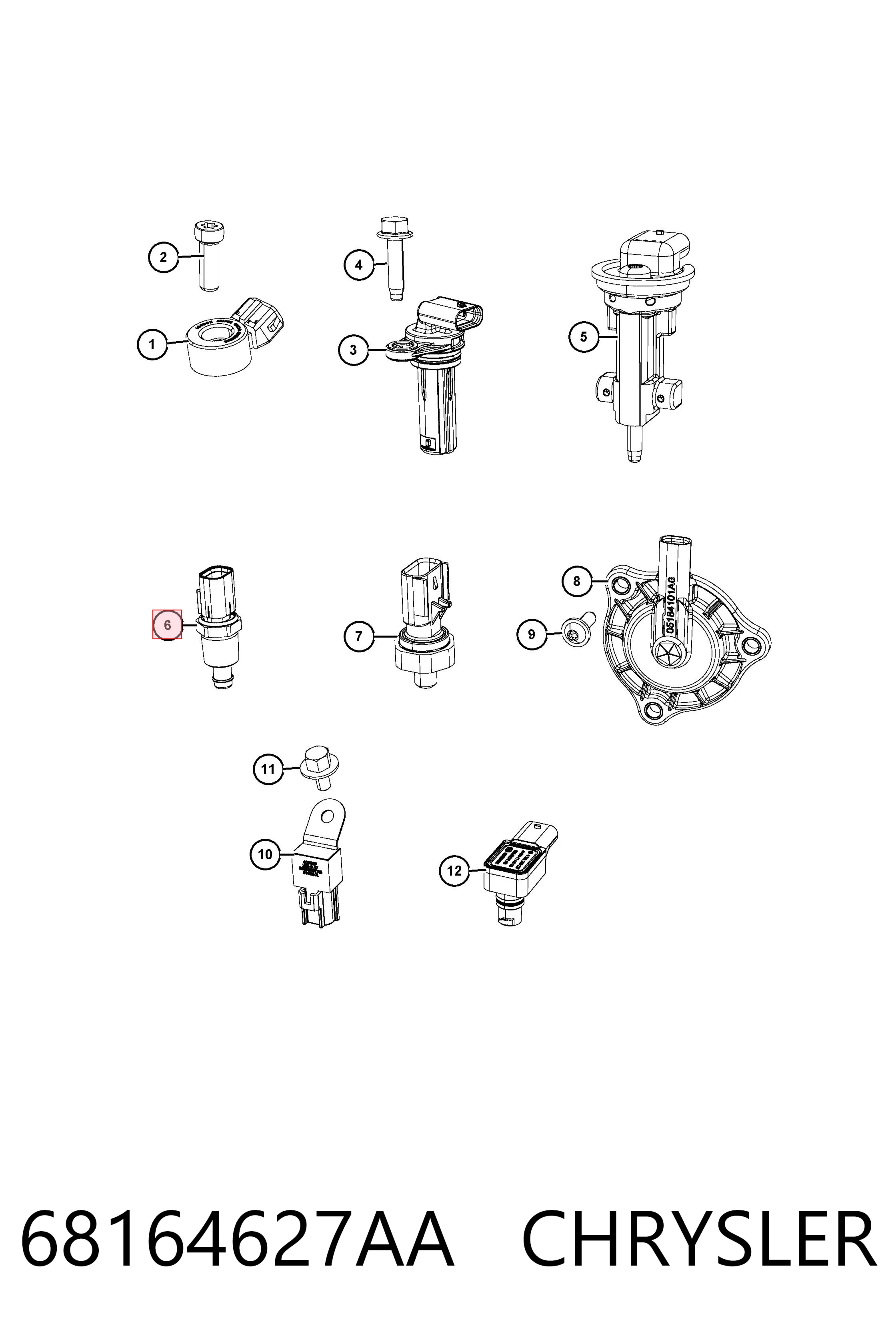 K68164627AA Fiat/Alfa/Lancia Термовыключатель