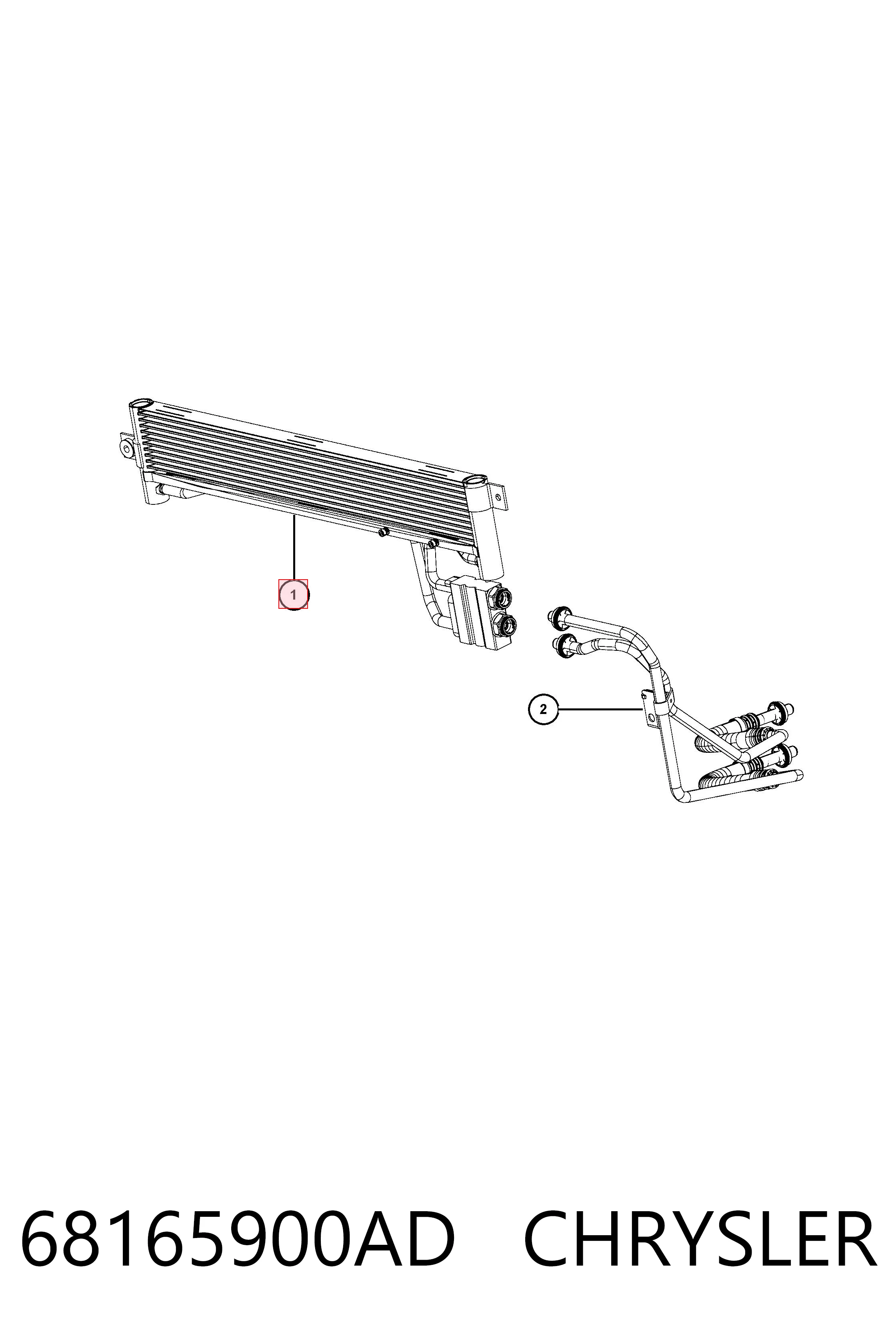 Купить K68399021AA Fiat/Alfa/Lancia Радиатор охлаждения АКПП