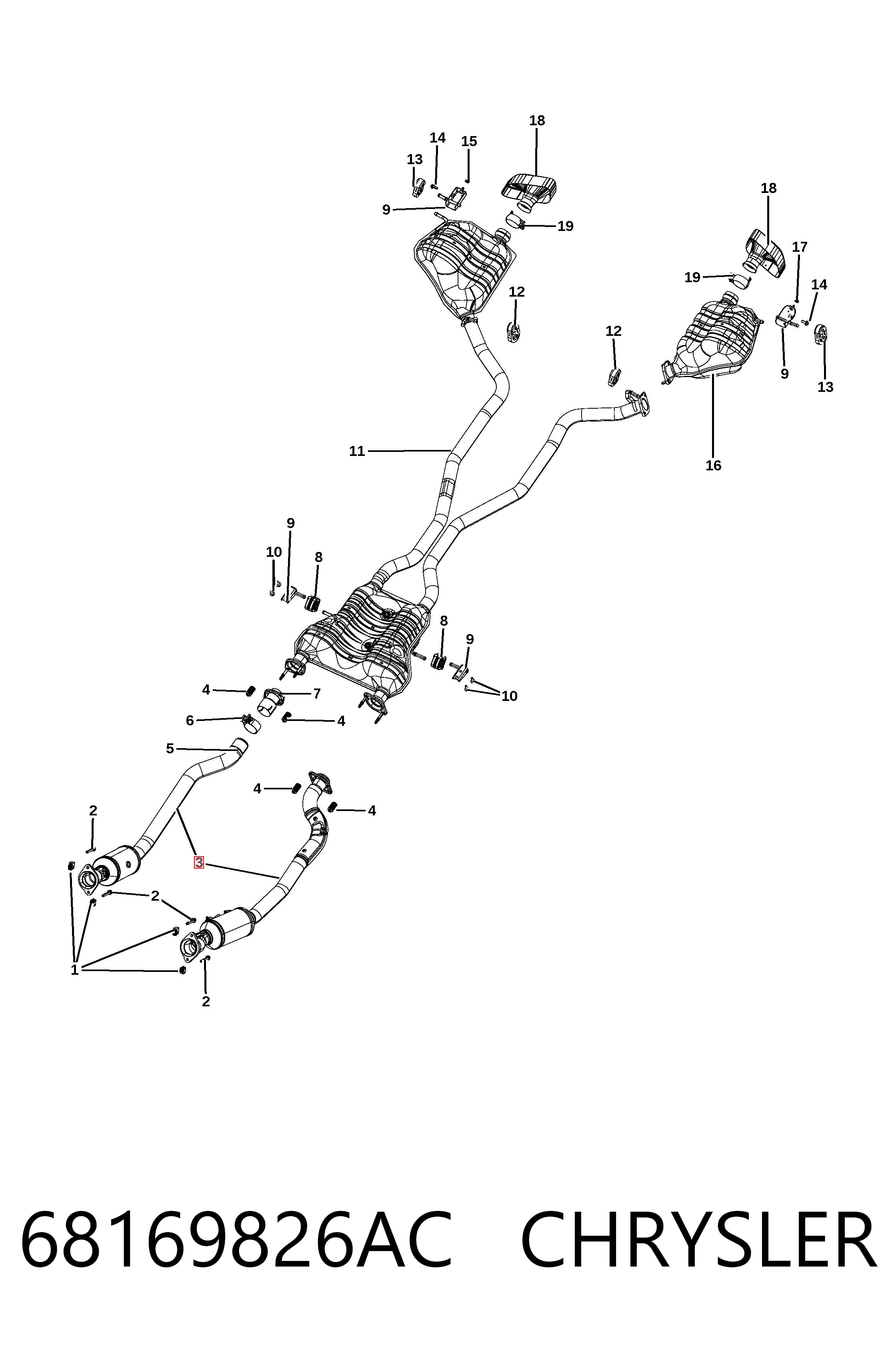 K52124621AD Fiat/Alfa/Lancia Конвертор-катализатор, правый