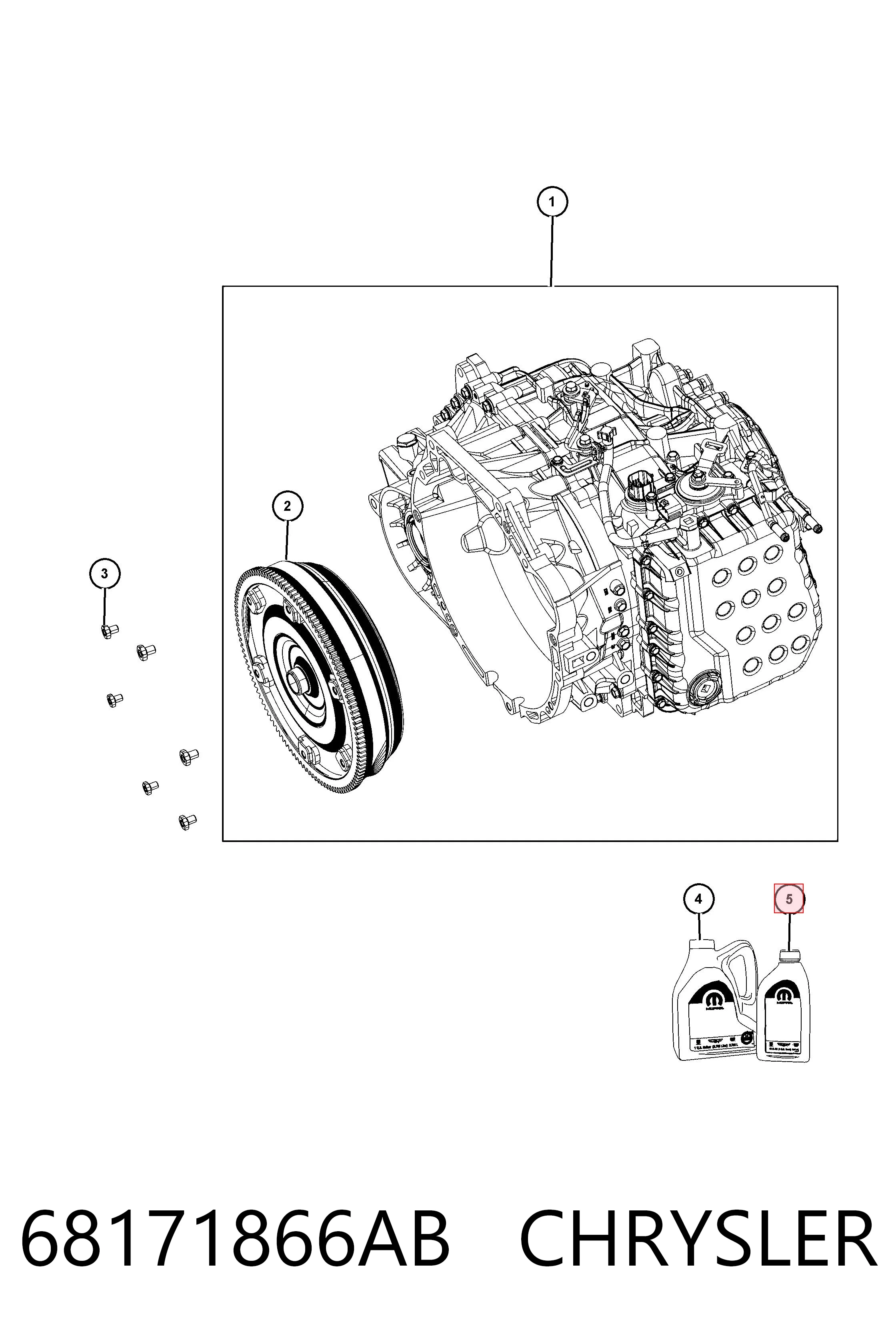 Масло трансмиссии CHRYSLER 68171866AB