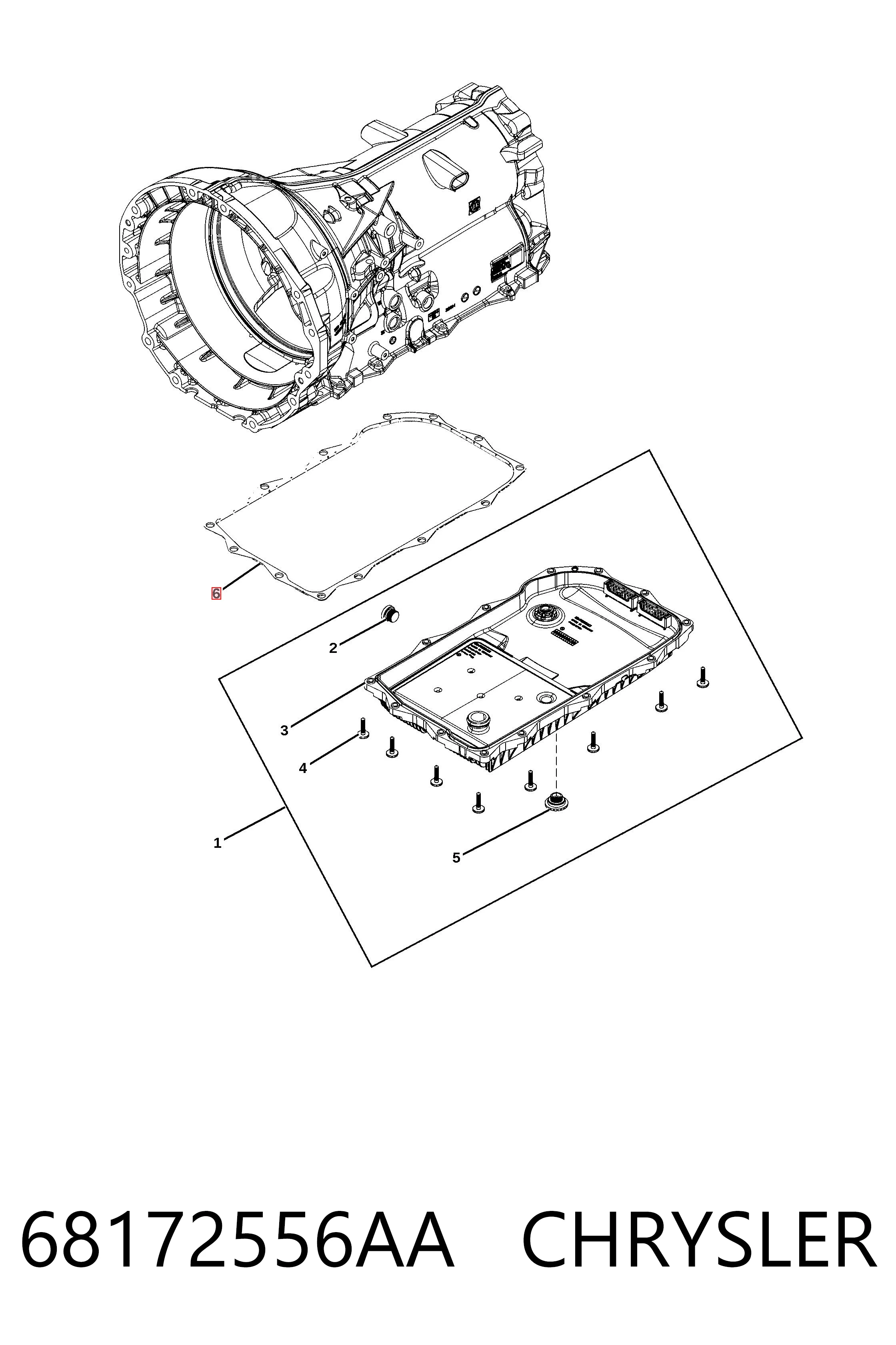 68172556AA Chrysler Прокладка поддона АКПП/МКПП
