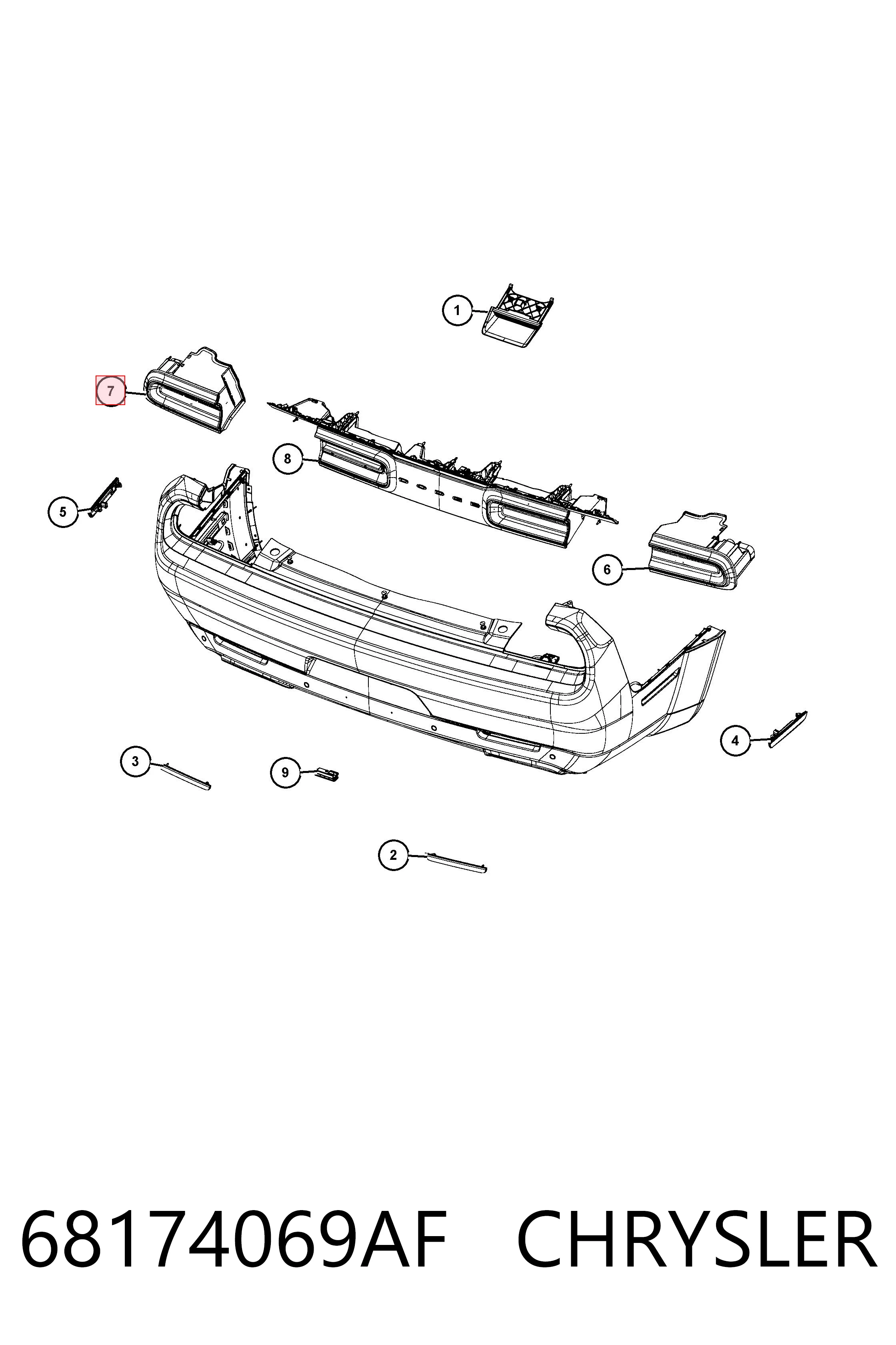 K05303753AG Fiat/Alfa/Lancia Задний левый стоп