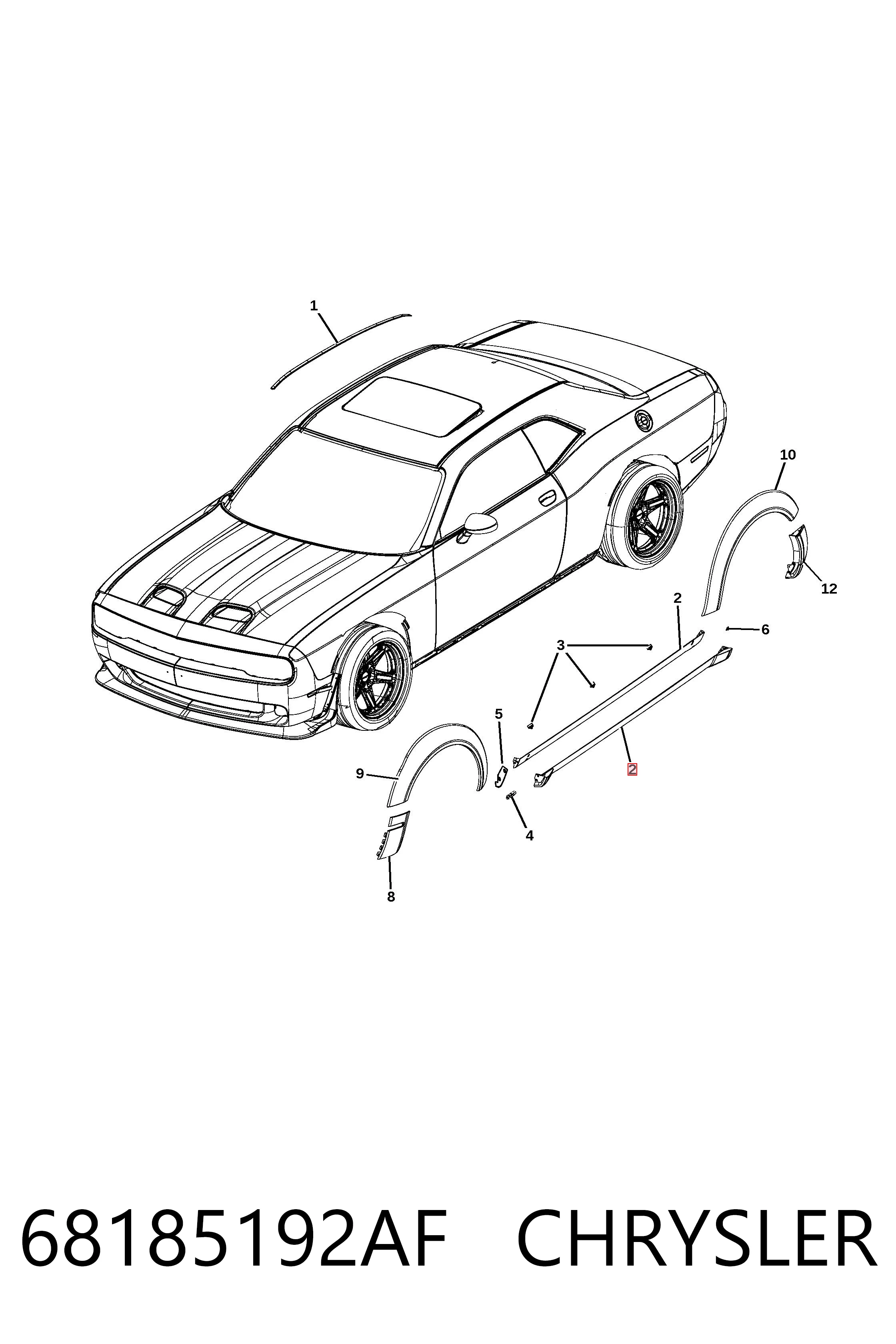 Купить PDG76003R KLARKSONAS Накладка (молдинг) порога наружная правая