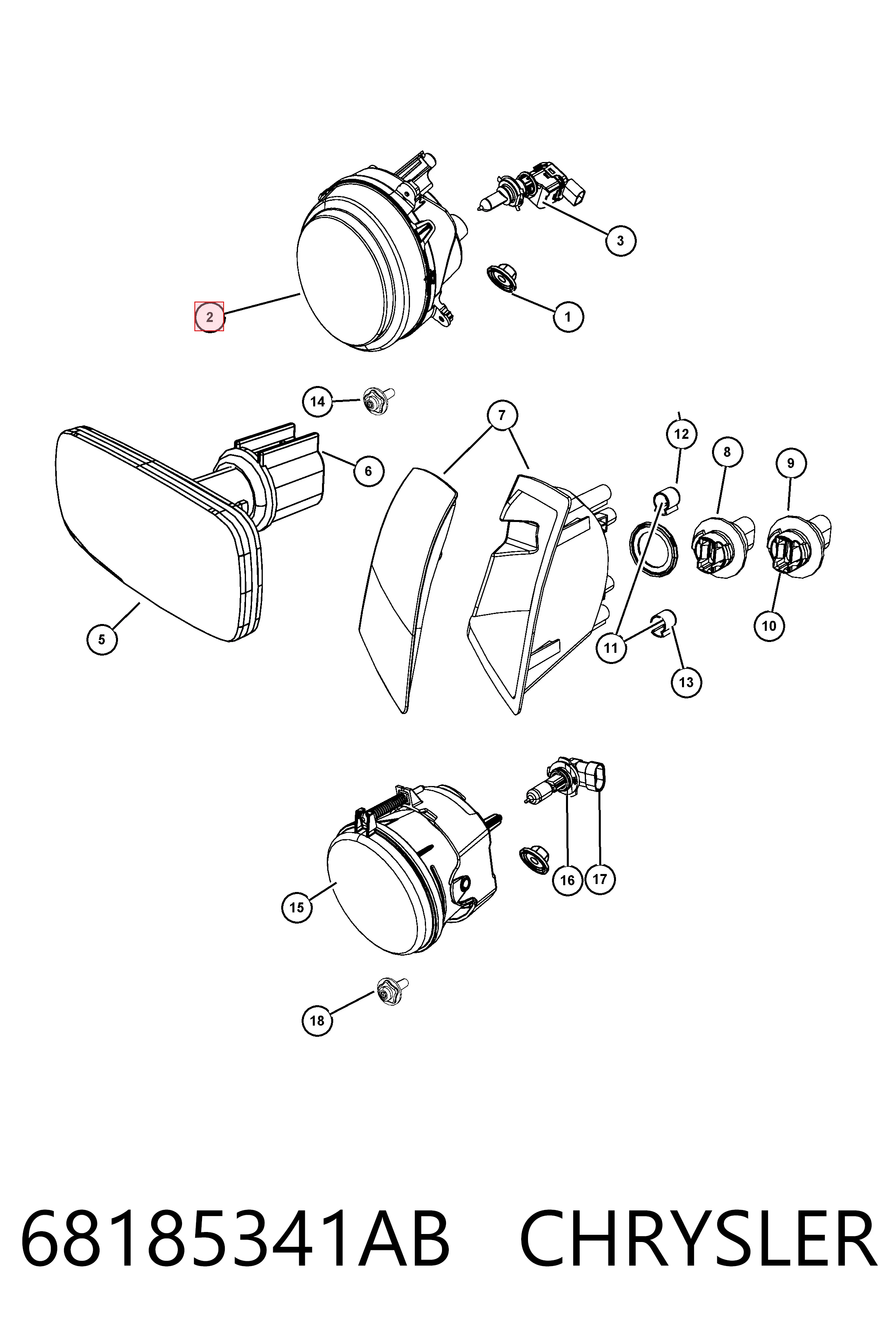 Фары Fiat/Alfa/Lancia K05182553AE