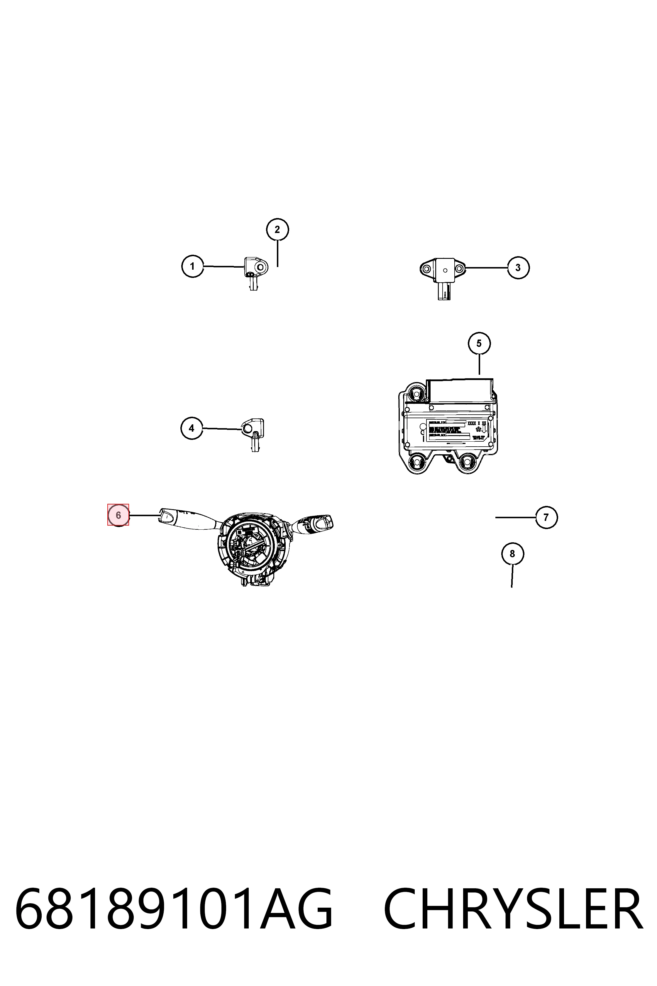 Купить K68189101AH Fiat/Alfa/Lancia 