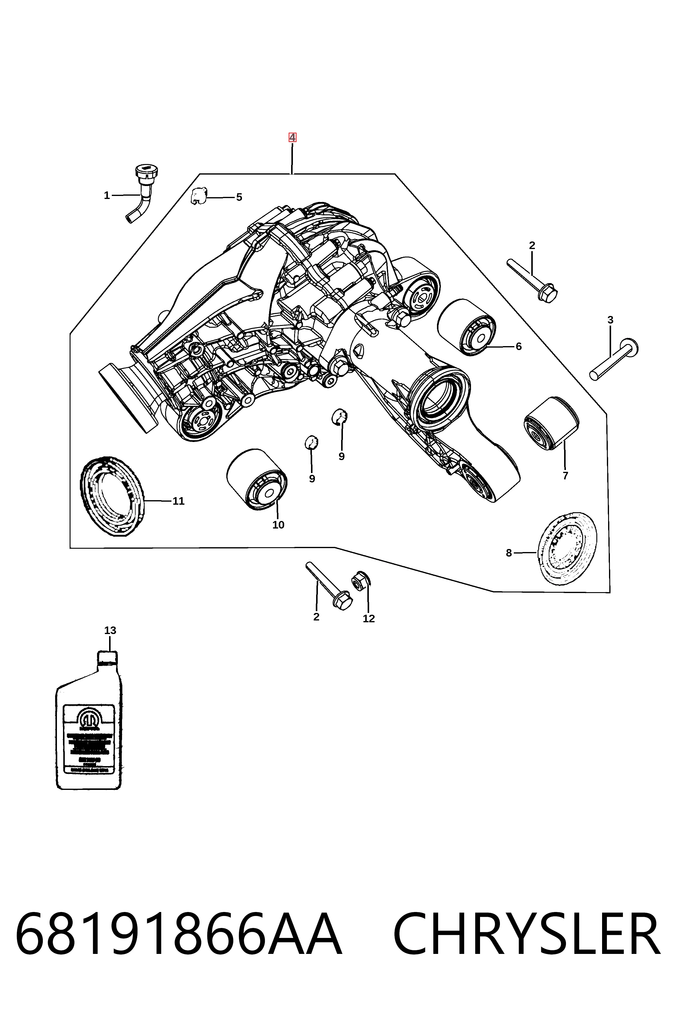 Передний редуктор / мост Fiat/Alfa/Lancia K68251558AA цена, от 190.68 USD