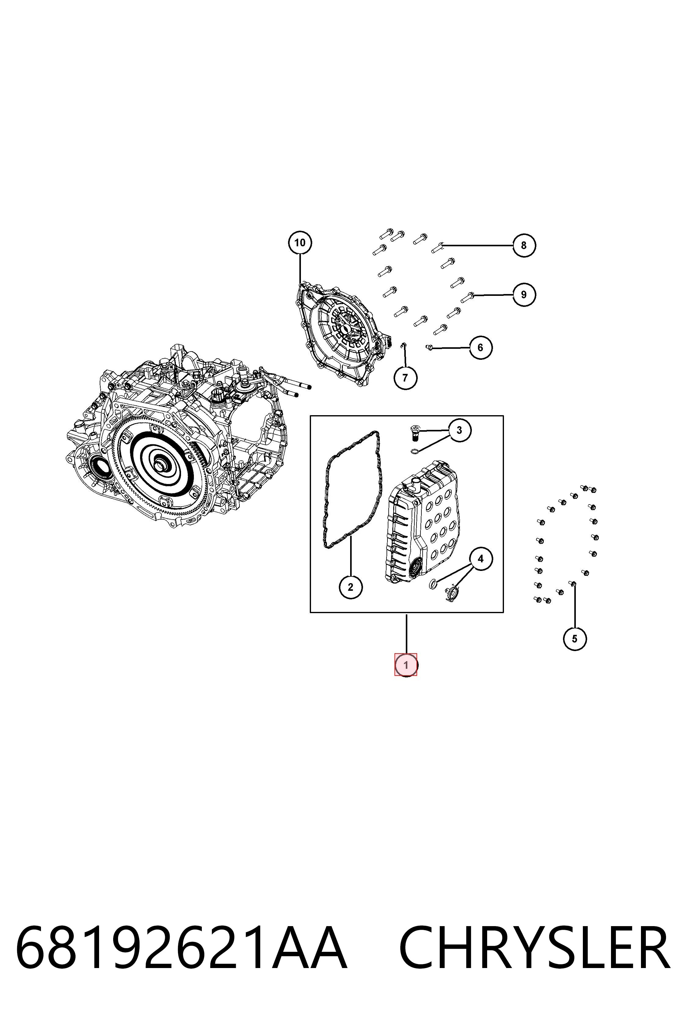 K68192622AA Fiat/Alfa/Lancia Поддон АКПП