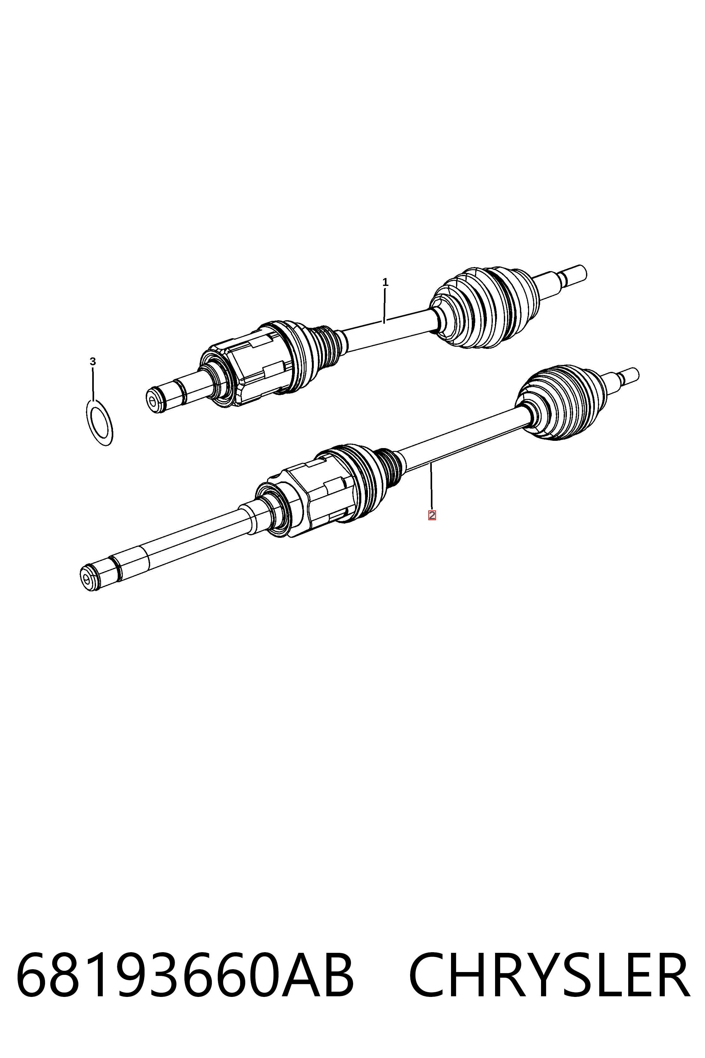 Привод правый Posterparts 52124712AB