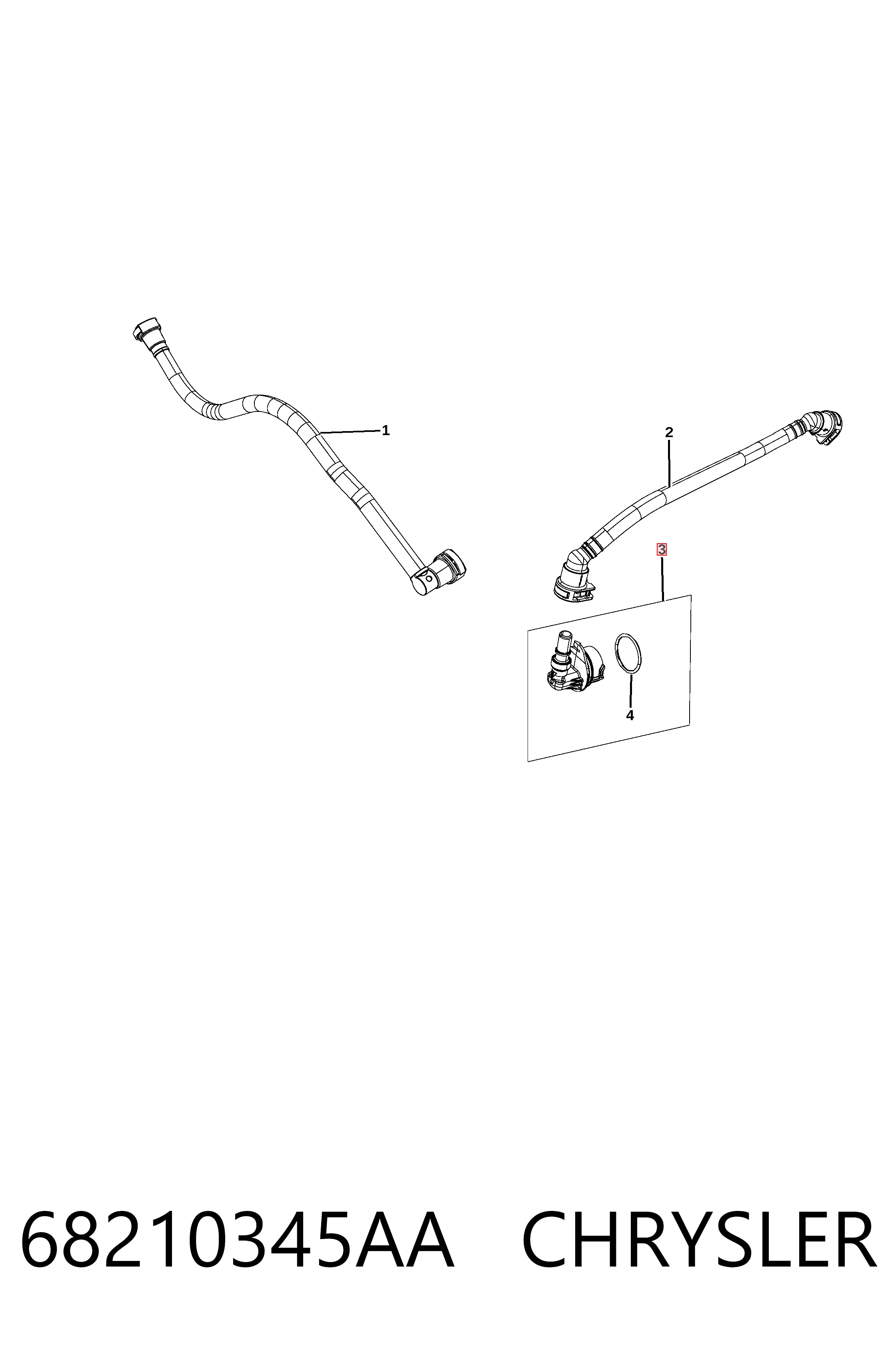 K68210345AC Fiat/Alfa/Lancia Клапан PCV вентиляции картера