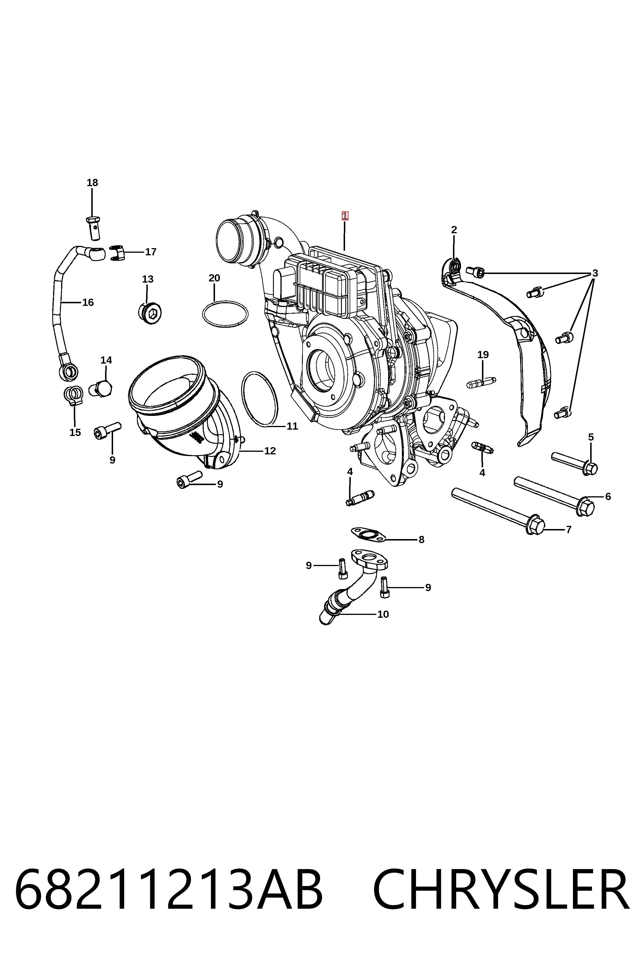 Турбина K68211213AA Fiat/Alfa/Lancia
