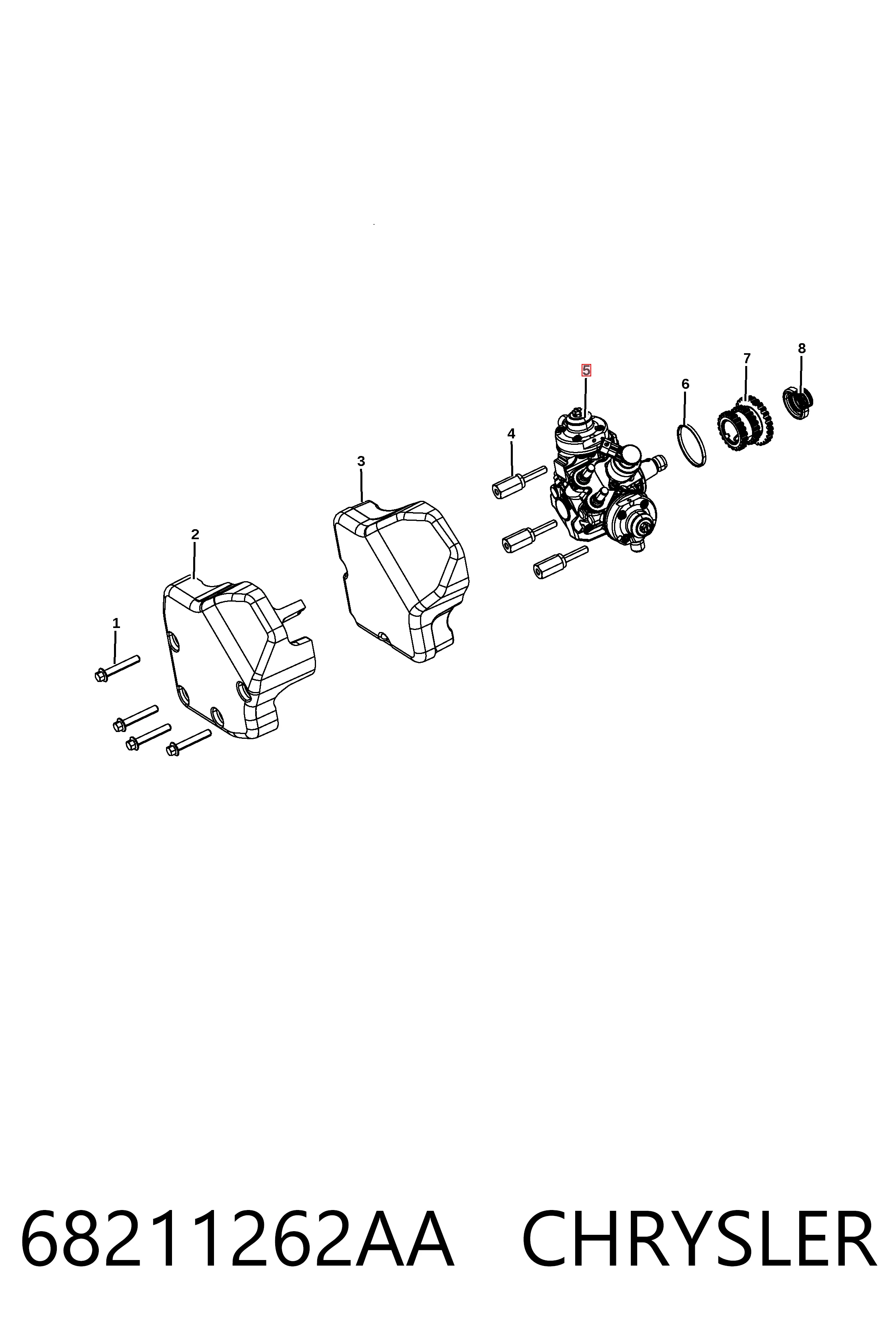 K68211262AA Fiat/Alfa/Lancia Насос топливный высокого давления (ТНВД)