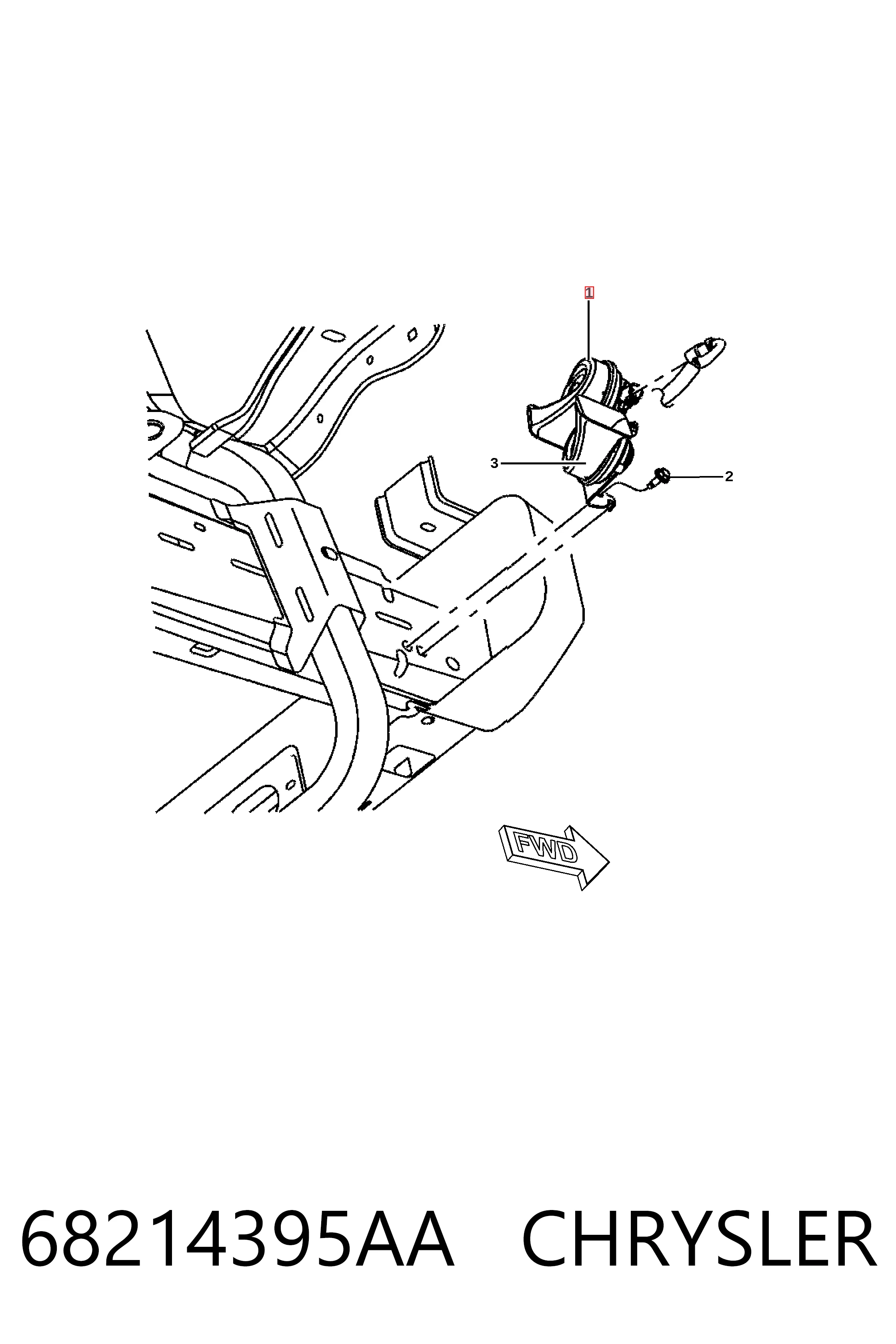 K68210688AA Fiat/Alfa/Lancia Клаксон