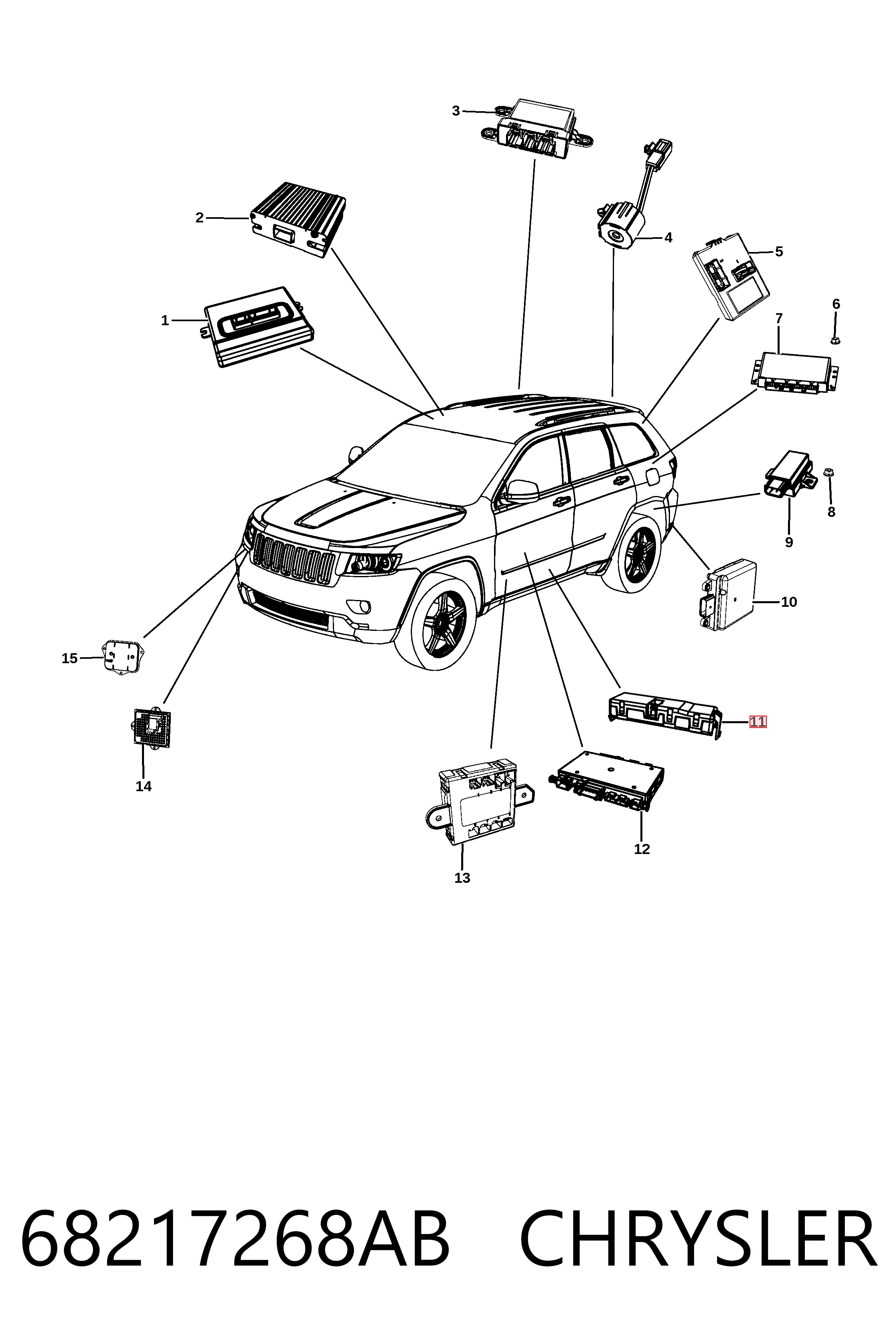K68223672AE Fiat/Alfa/Lancia Датчик подогрева сидения