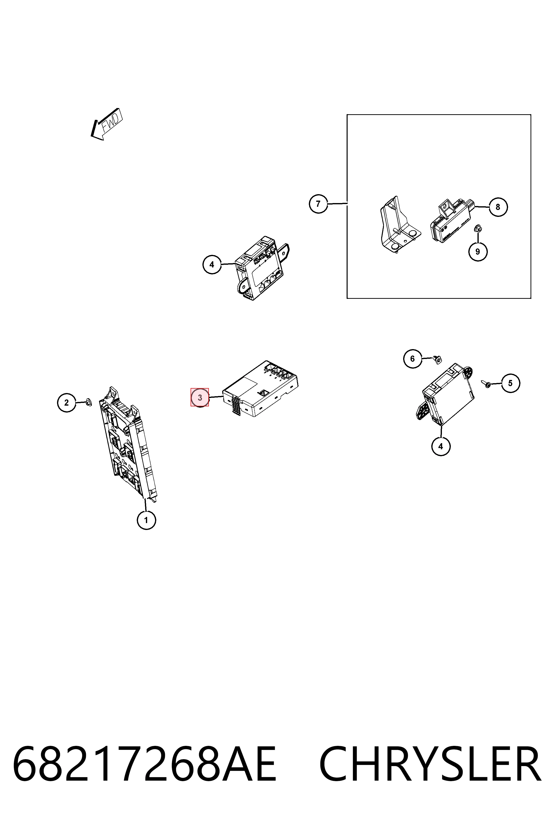 Реле подогрева сиденья K68223672AE Fiat/Alfa/Lancia