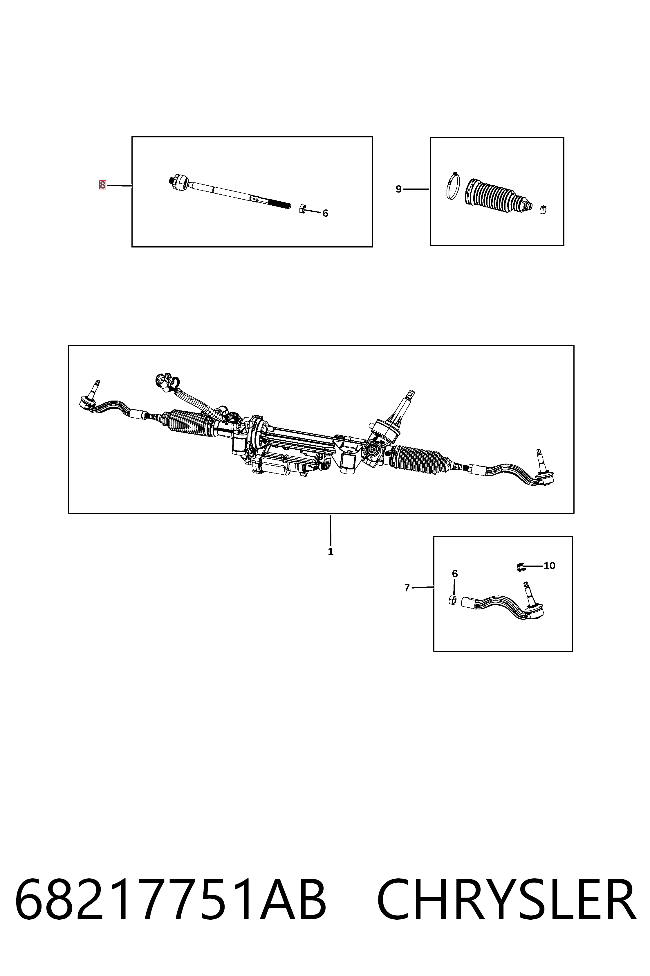 K68303629AB Fiat/Alfa/Lancia Тяги рулевые