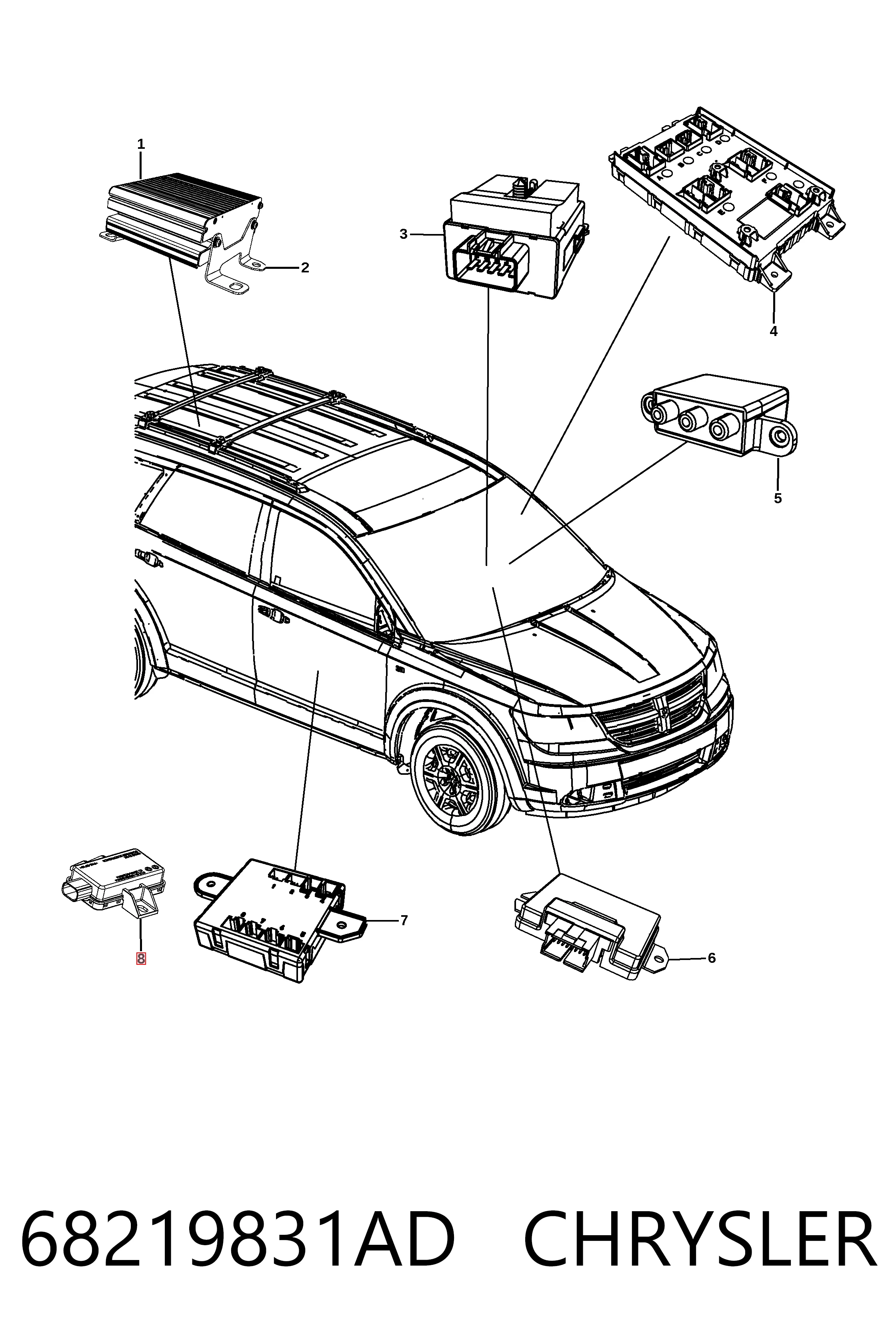 Купить K68219831AF Fiat/Alfa/Lancia Блок системы контроля давления в шинах