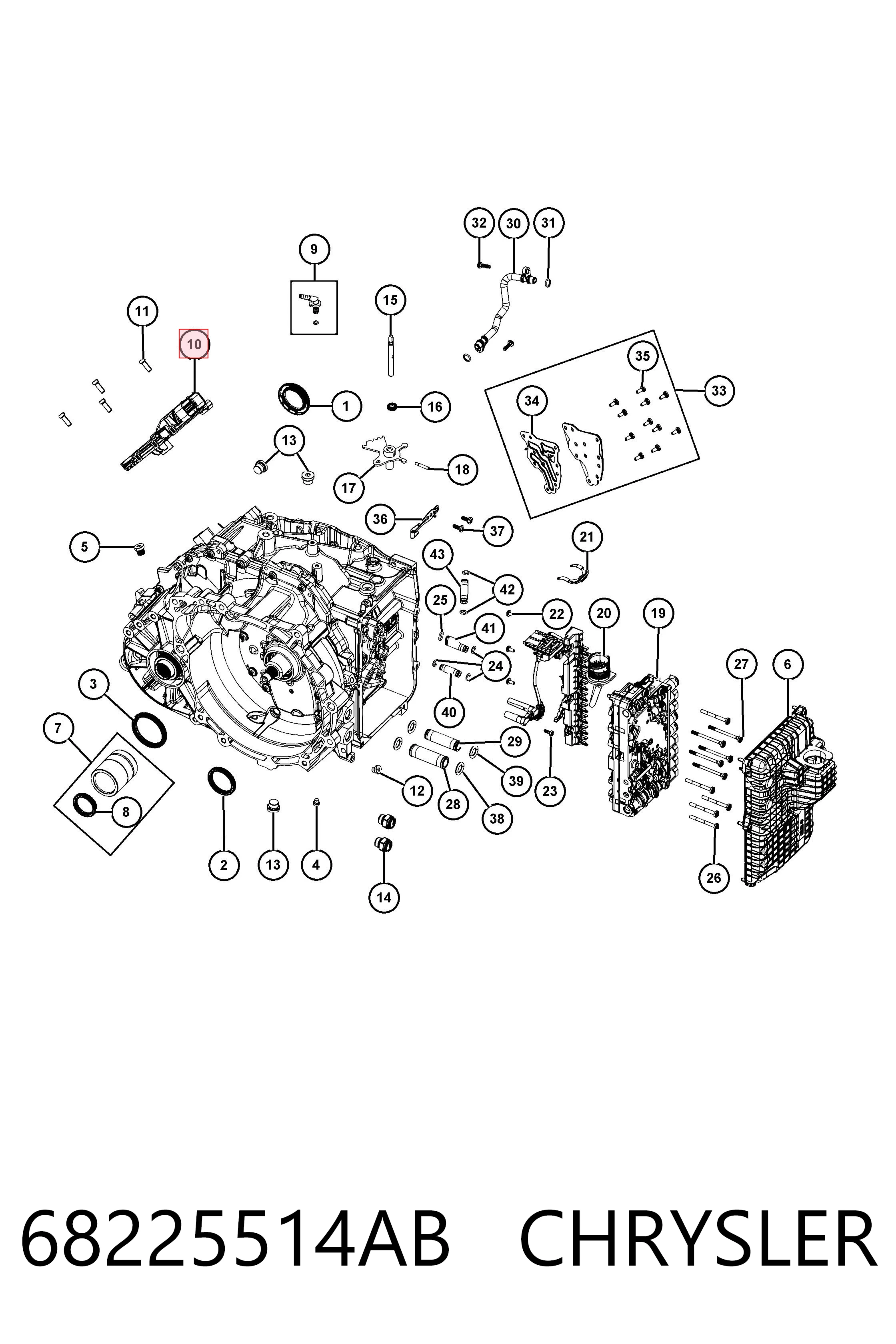 68225514AB Chrysler Модуль АКПП электронный