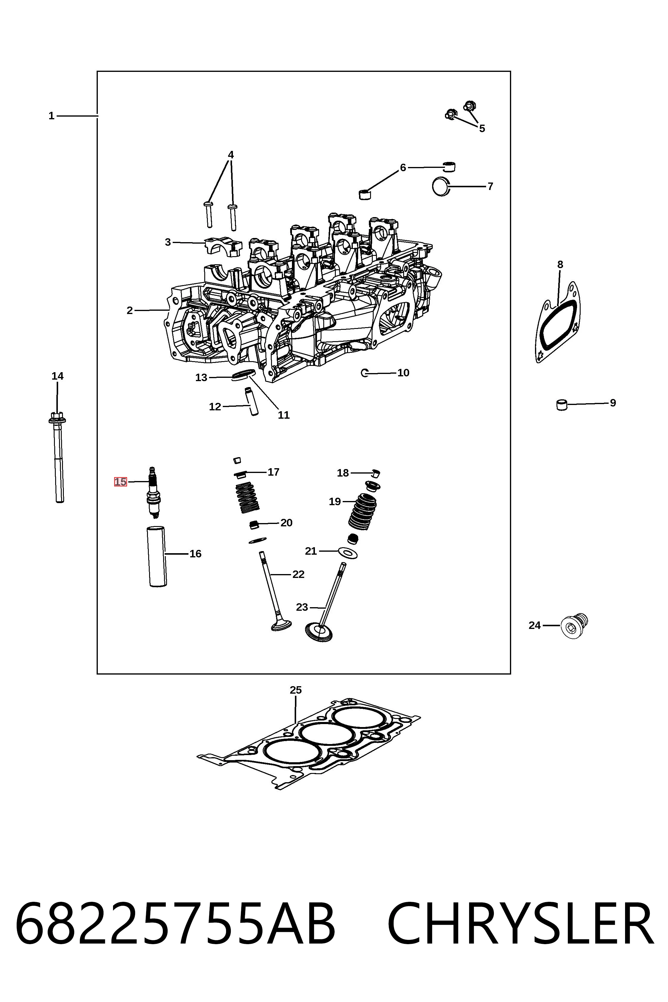 Свеча зажигания CHRYSLER 68225755AB