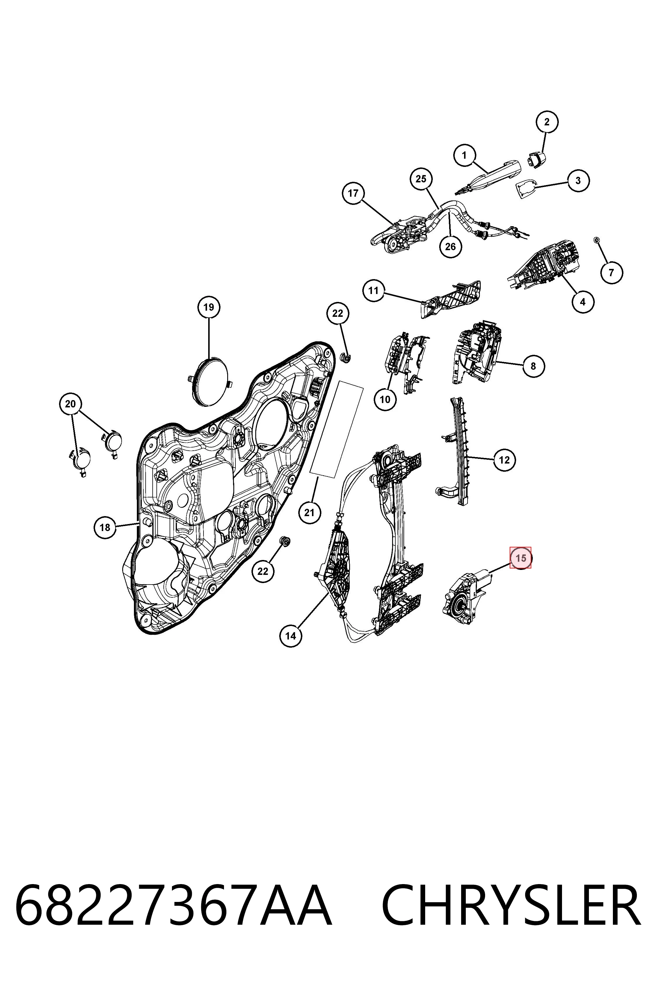 Мотор стеклоподъемника двери задней левой K68079285AB Fiat/Alfa/Lancia