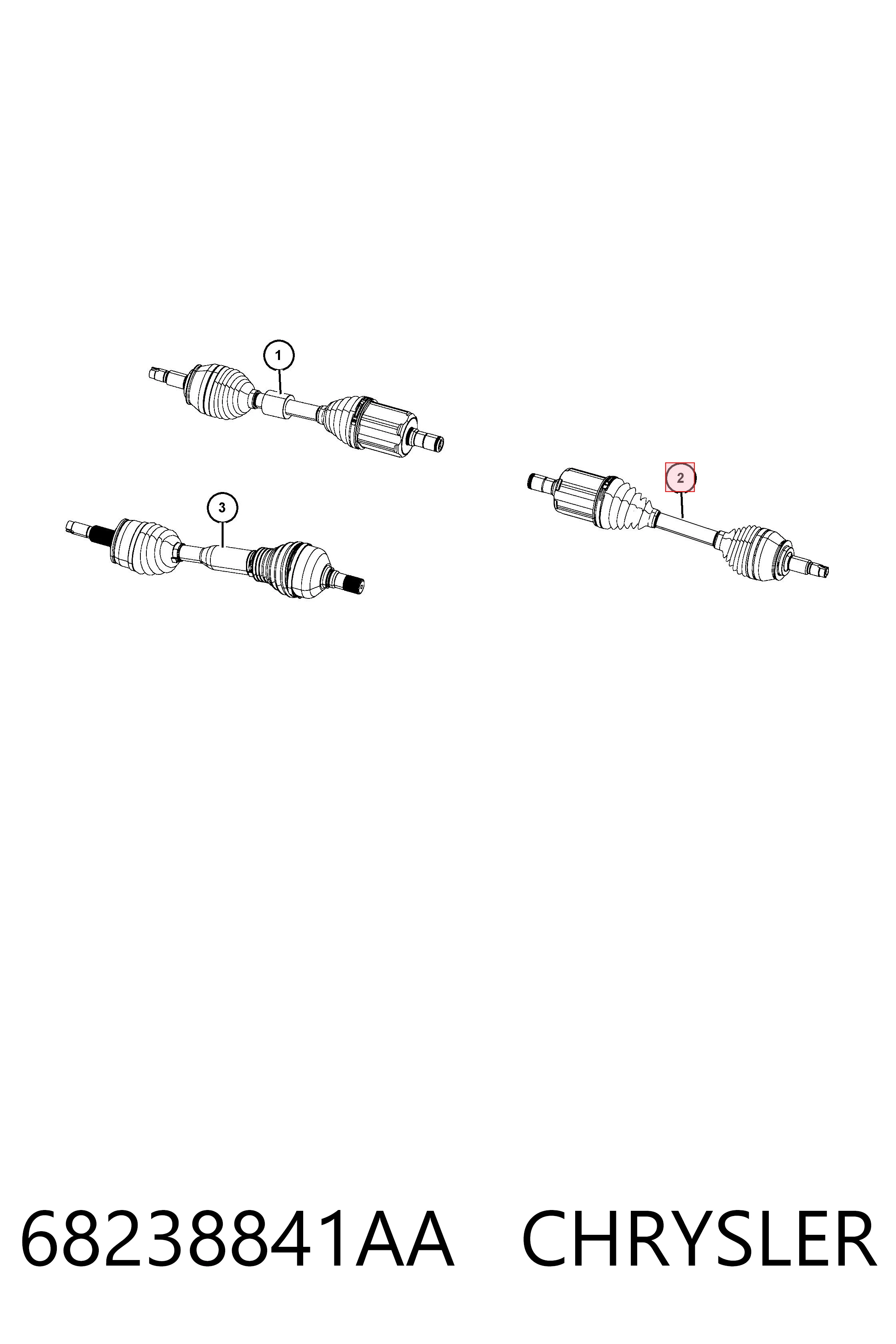 CH0044 DAC Полуось передняя левая