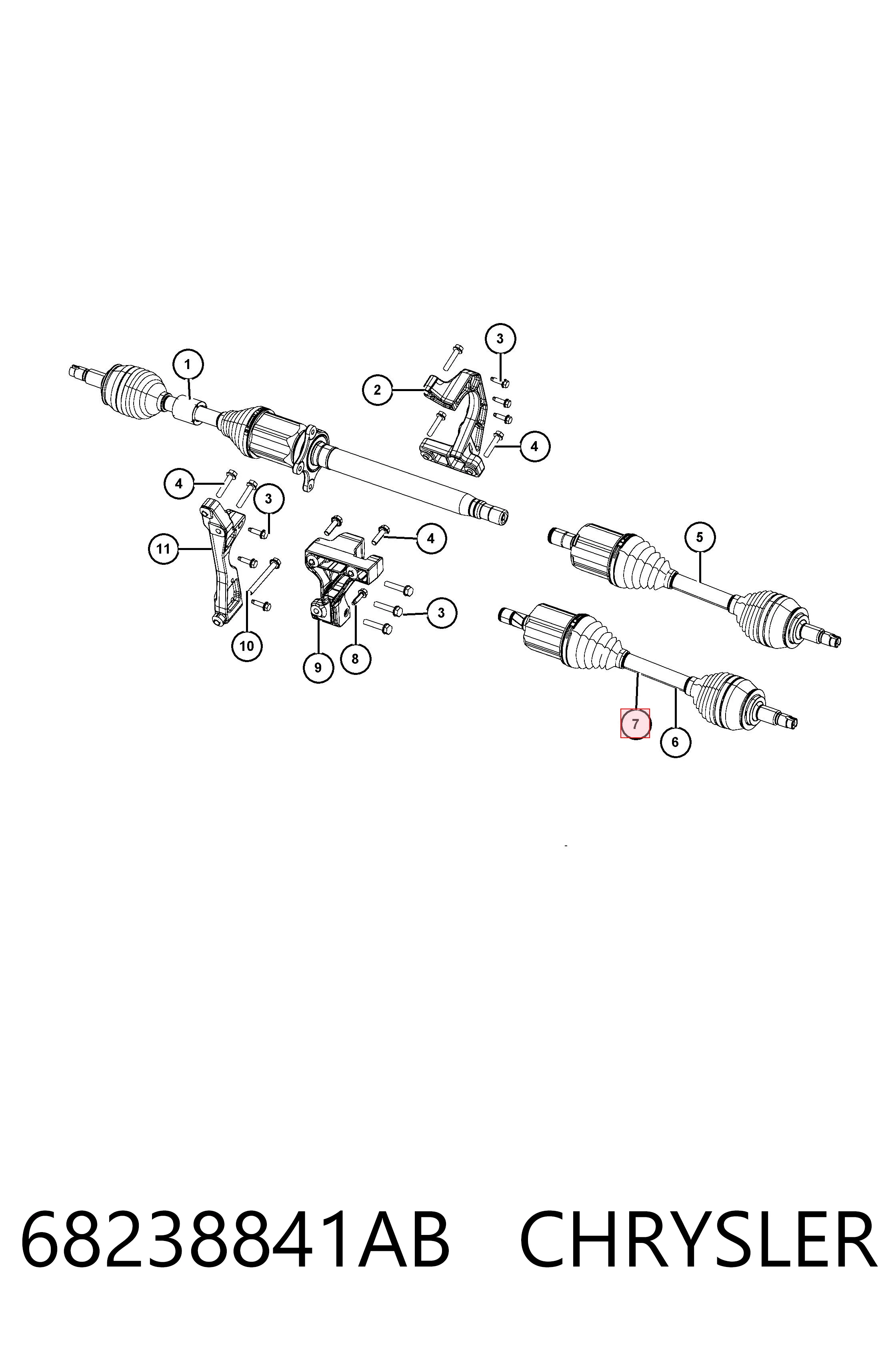 Привод передний левый DAC CH0044 цена, от 95.30 USD