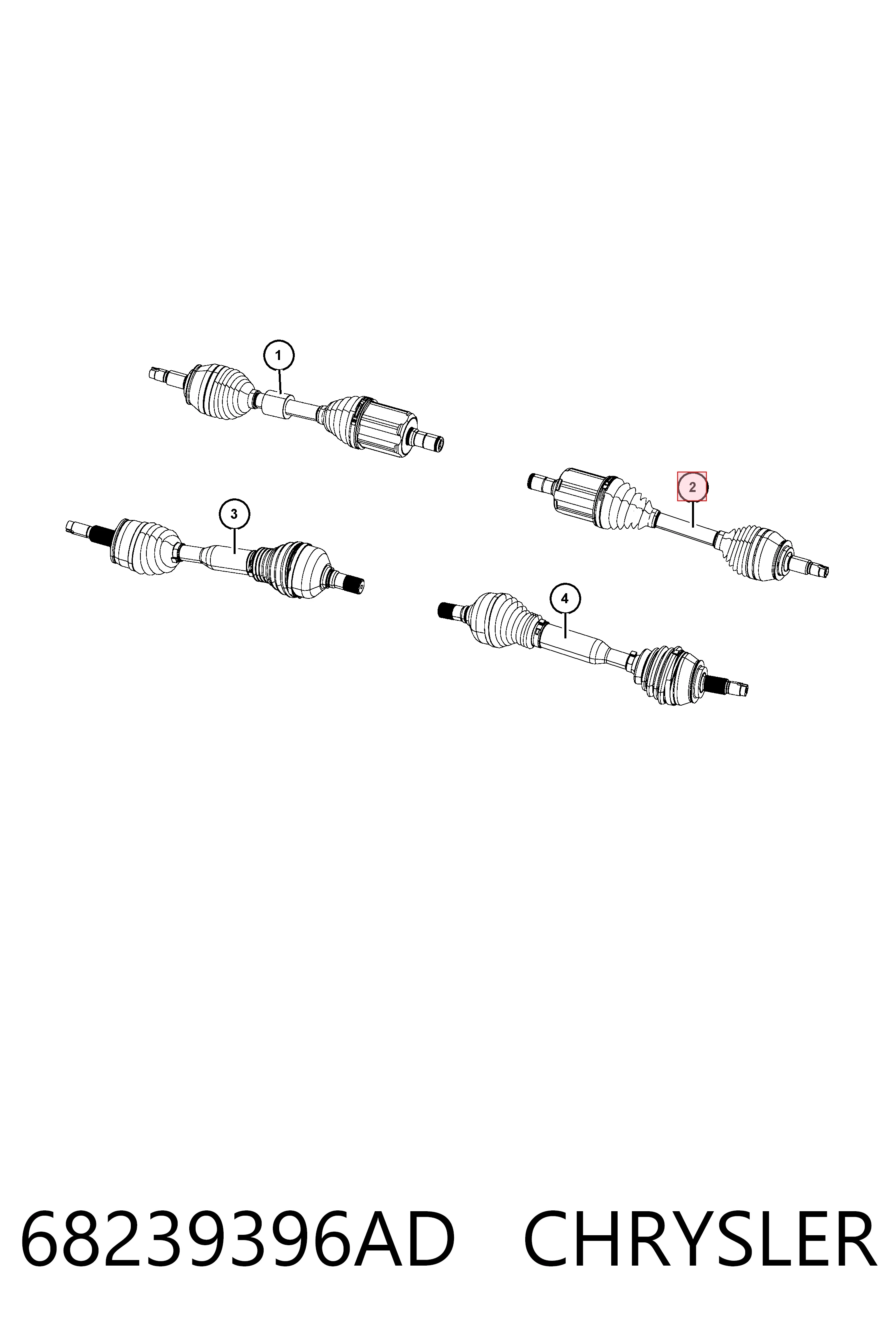 Купить K68239396AD Fiat/Alfa/Lancia Привод в сборе левый