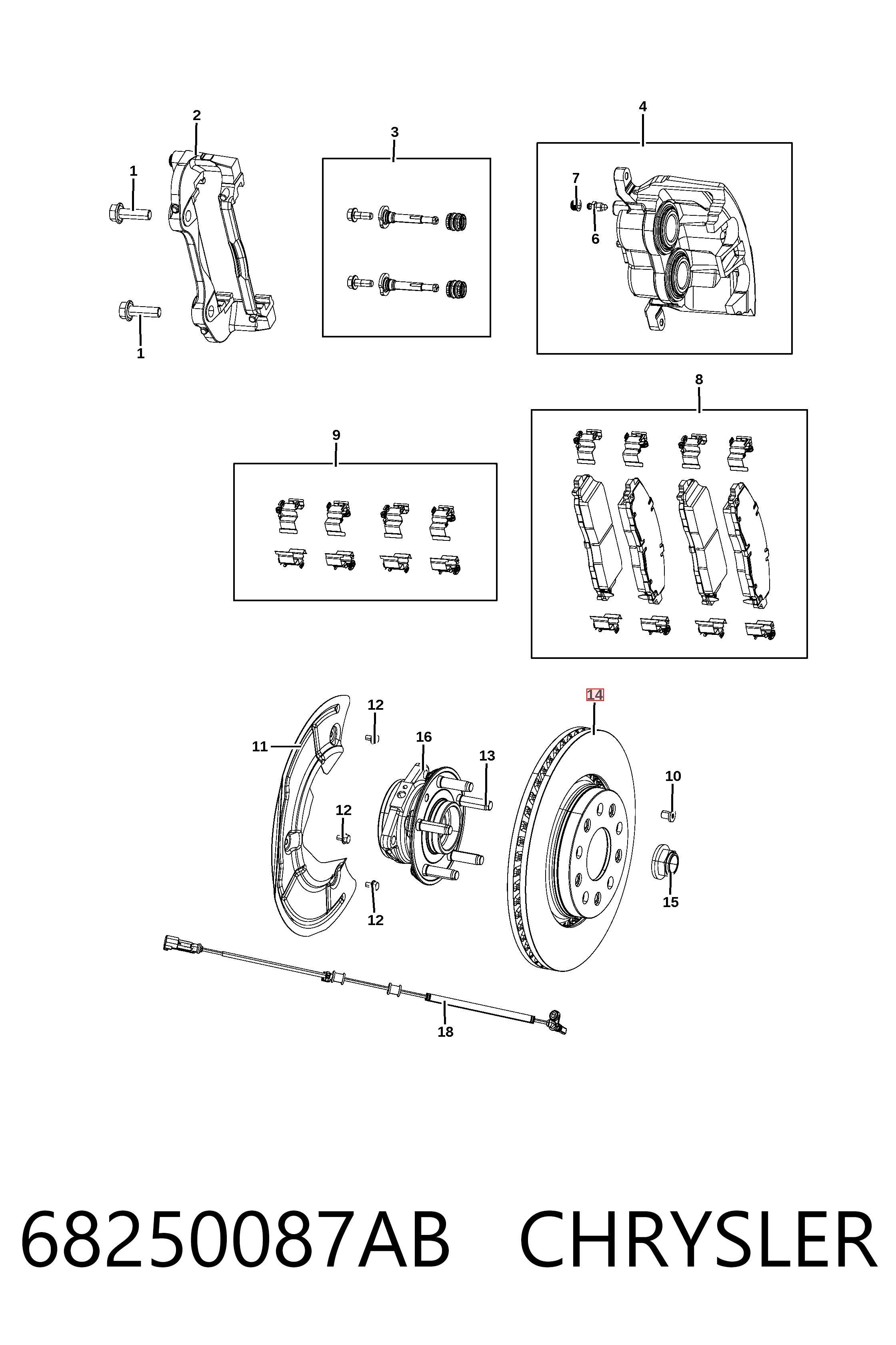 Передние тормозные диски K68250087AA Fiat/Alfa/Lancia
