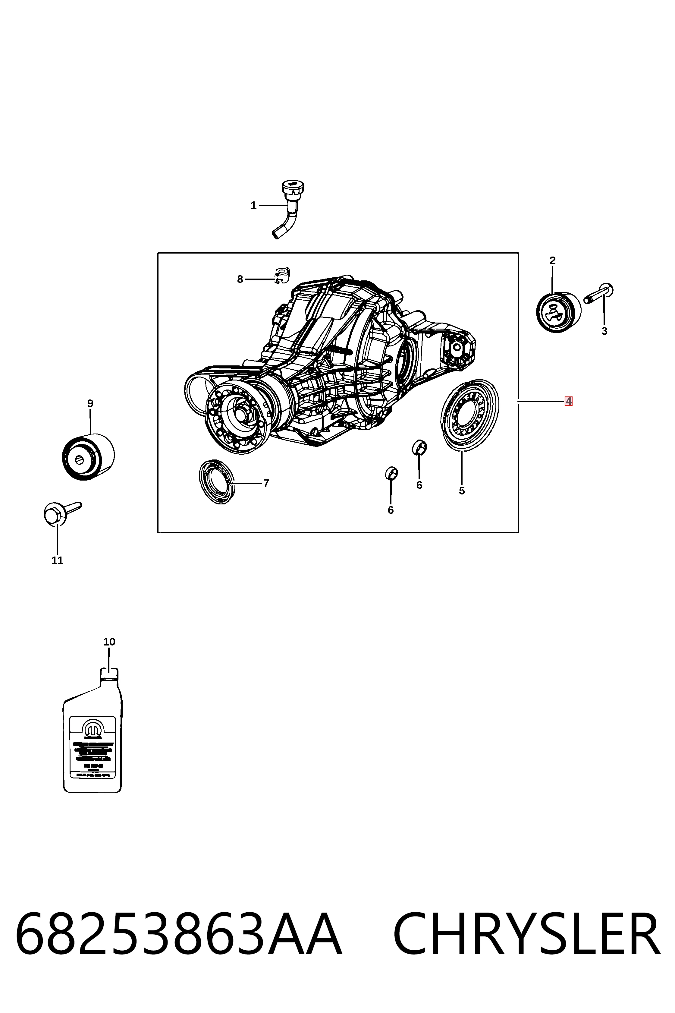 Купить K68251548AA Fiat/Alfa/Lancia Задний редуктор