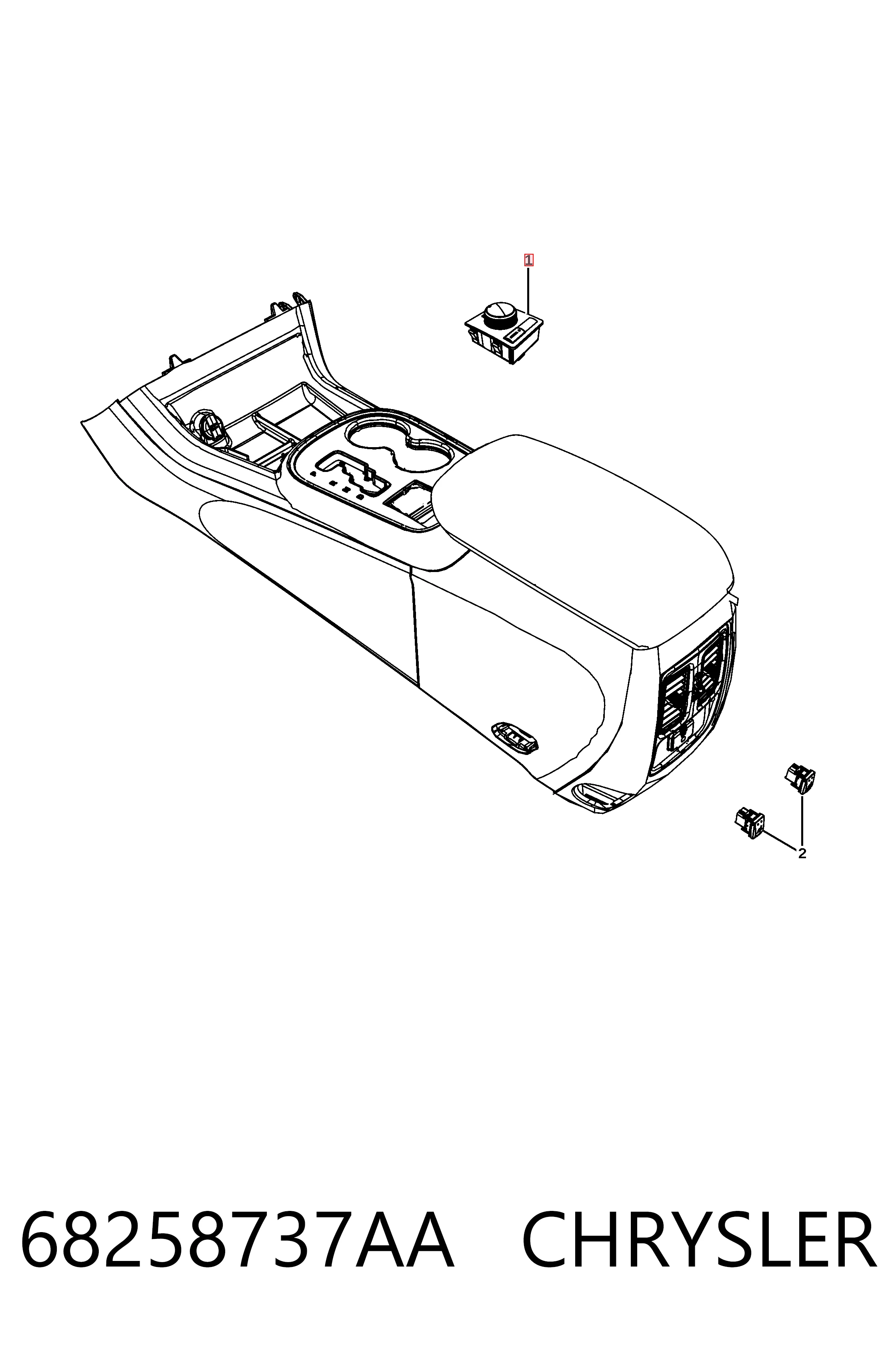 K68258737AA Fiat/Alfa/Lancia Переключатель режимов КПП